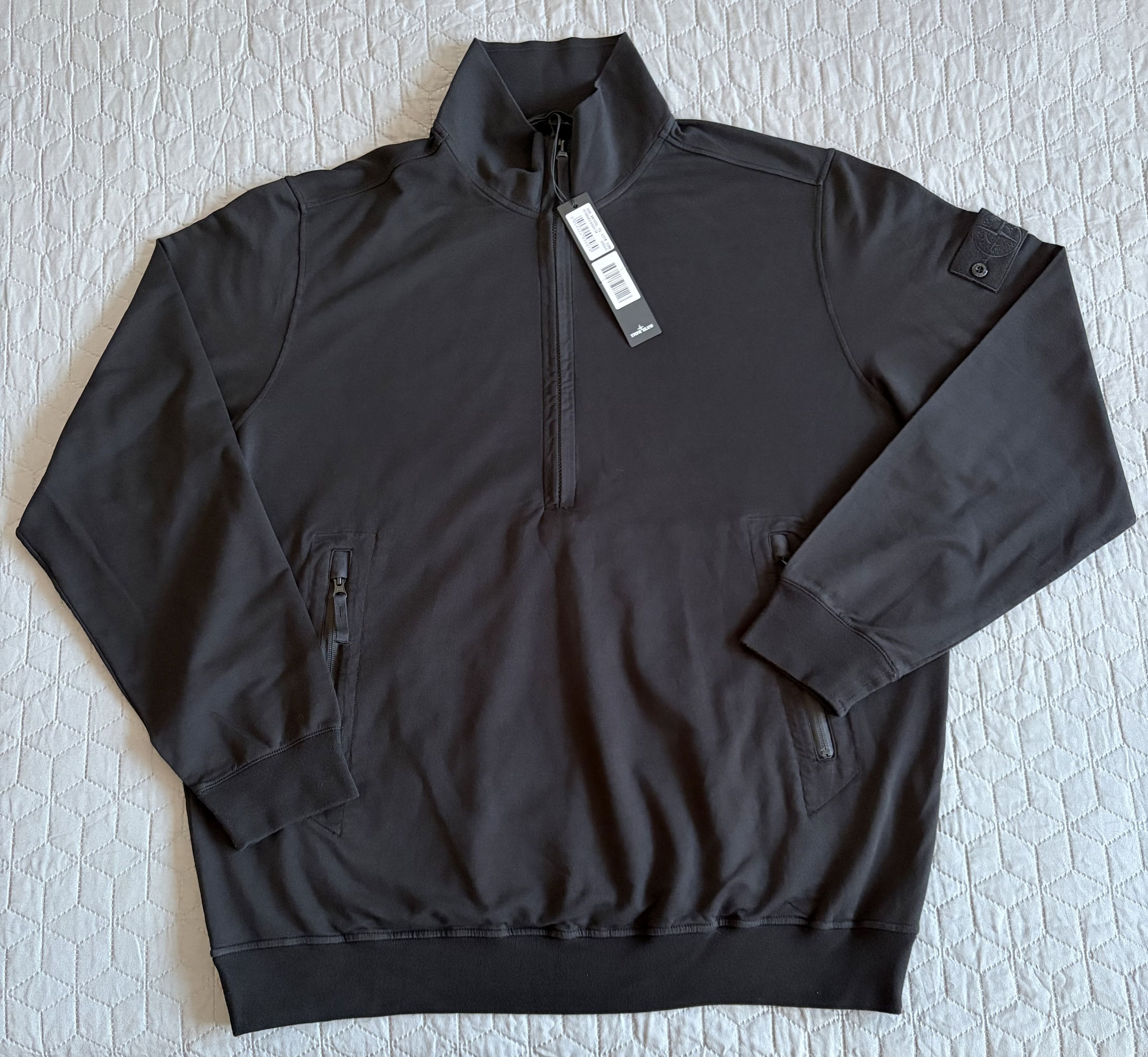Stone Island Stone Island Ghost Half Zip Sweat Black Size US XXL / EU 58 / 5 - 2 Thumbnail