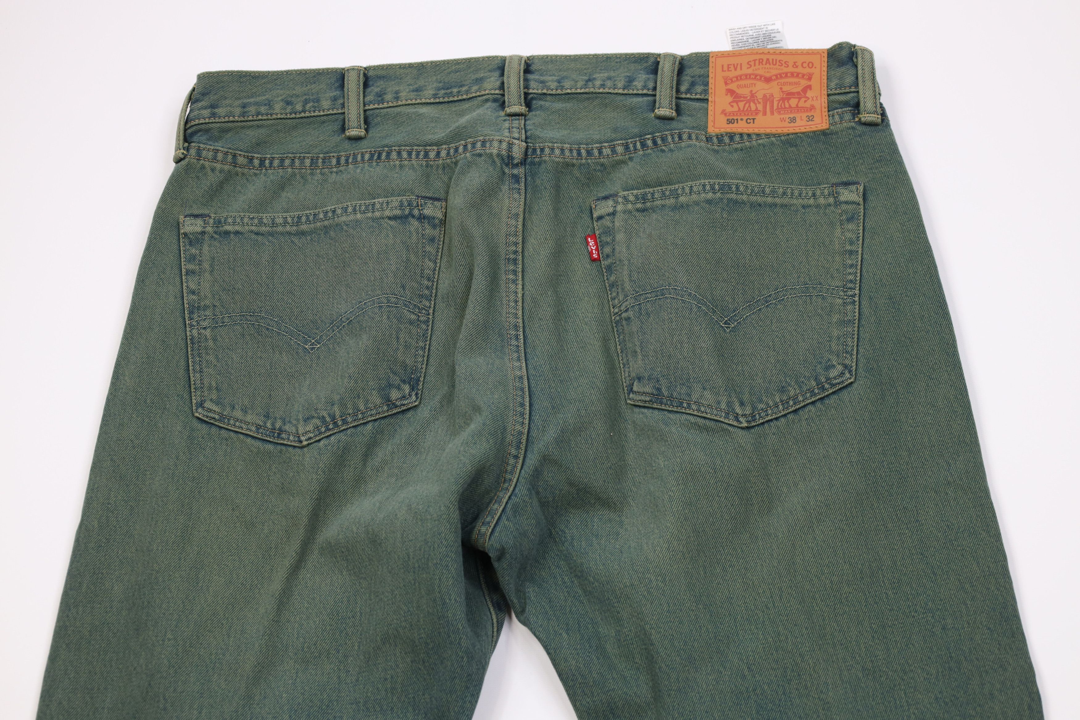 Levi's Y2K Levis 501xx CT Taper Button Fly Original Fit Jeans Green Size US 38 / EU 54 - 10 Thumbnail