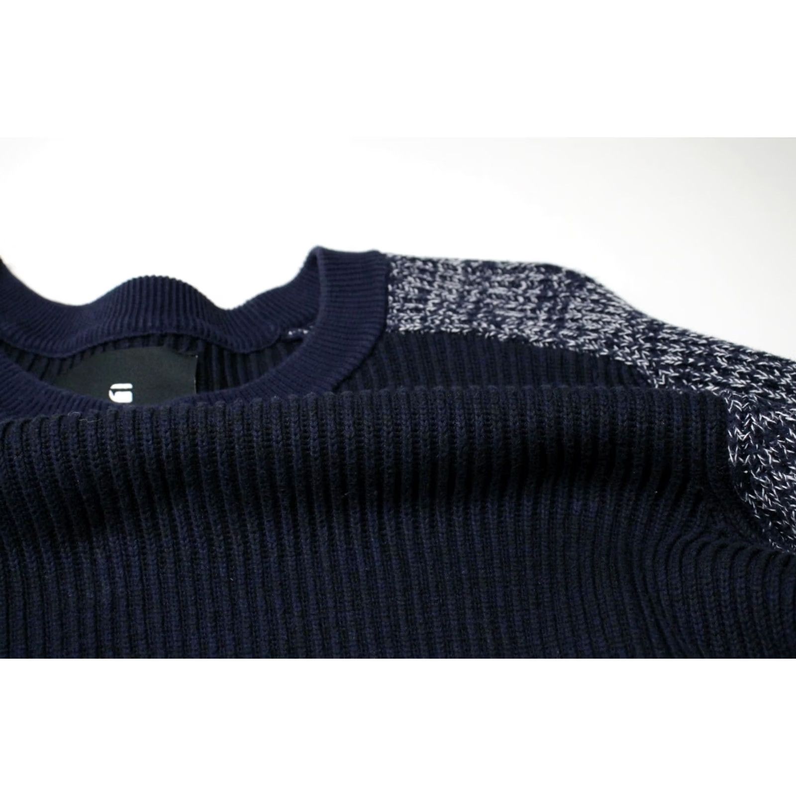 G-Star G-STAR Men's XL Pullover Crew Neck Blue Jumper Damk R Knit L/S Size US XL / EU 56 / 4 - 6 Thumbnail