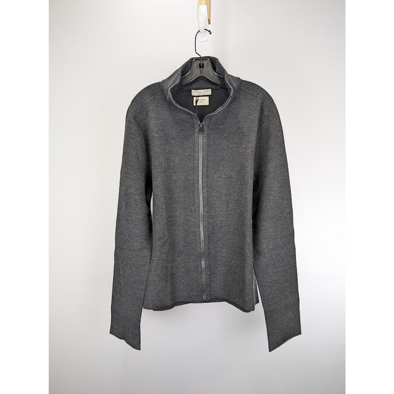 Bottega Veneta o1rshd1 Lightweight Merino Double Pullover in Charcoal/Black Size US M / EU 48-50 / 2 - 1 Thumbnail