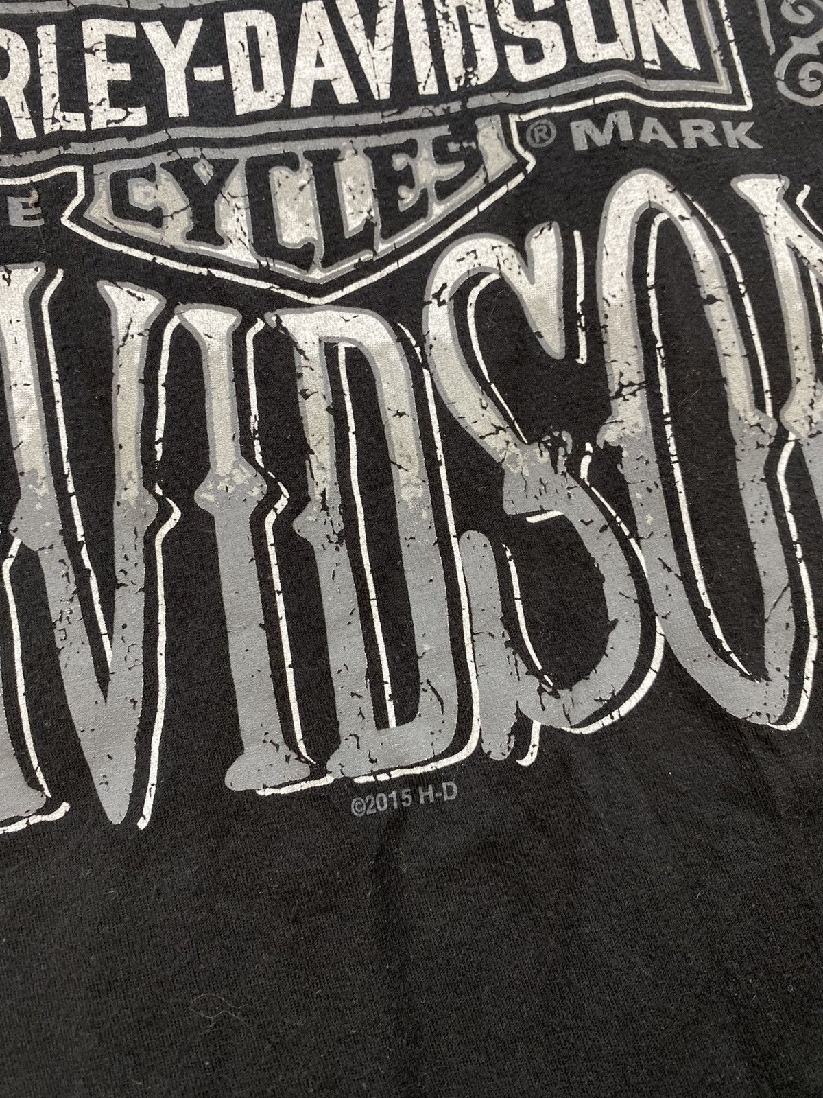 Harley Davidson × Vintage Crazy vintage 90’s faded black Harley Davidson skull t-shirt Size US XL / EU 56 / 4 - 3 Thumbnail