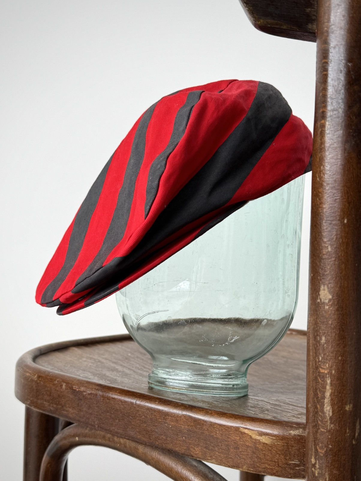 Japanese Brand ≈1960s Vintage European Striped Flat Cap Size ONE SIZE - 1 Thumbnail