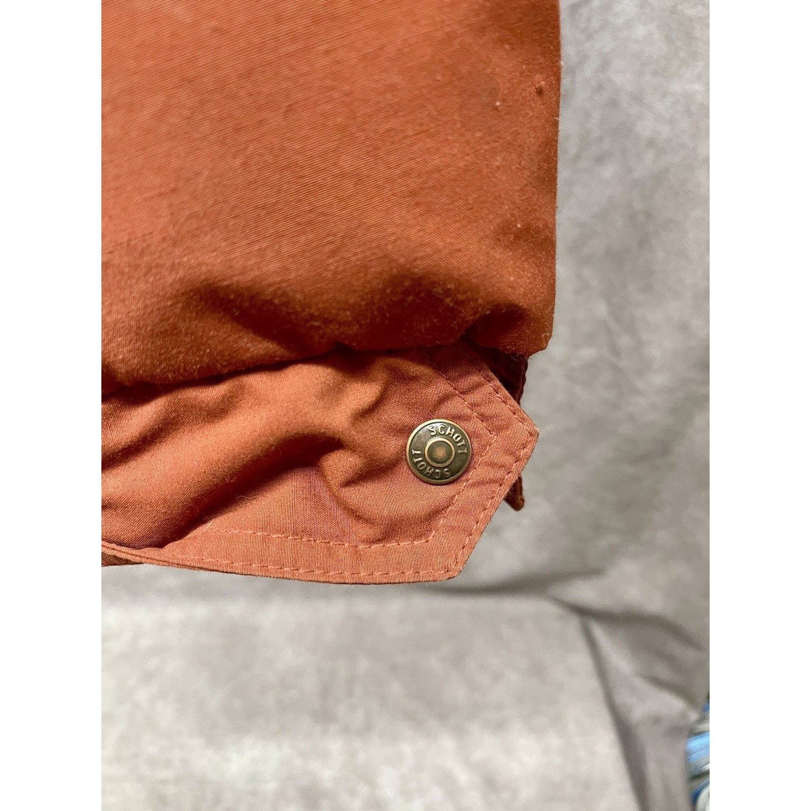 Schott Vtg 70s Schott NYC Burnt Orange Down Et Plume Puffer Jacket Size US XL / EU 56 / 4 - 3 Thumbnail