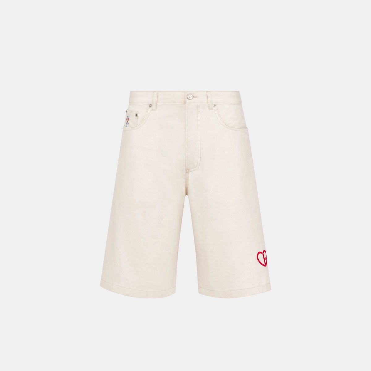 Dior o1bcso1str0226 CD Heart Bermuda Shorts in White Size US 32 / EU 48 - 1 Thumbnail