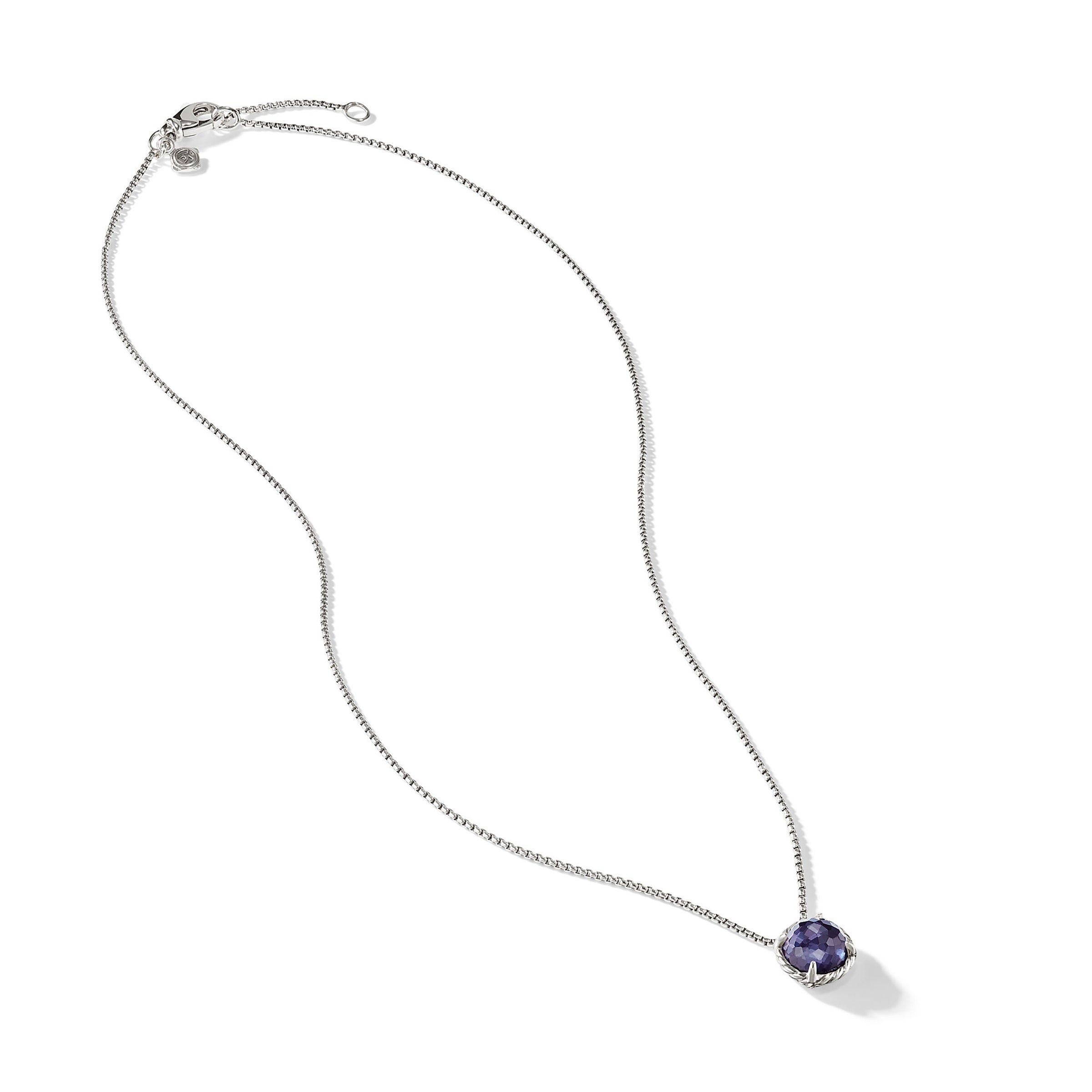 David Yurman o1w1db10525 N11982 Necklace in Silver with Black Orchid Size ONE SIZE - 2 Thumbnail