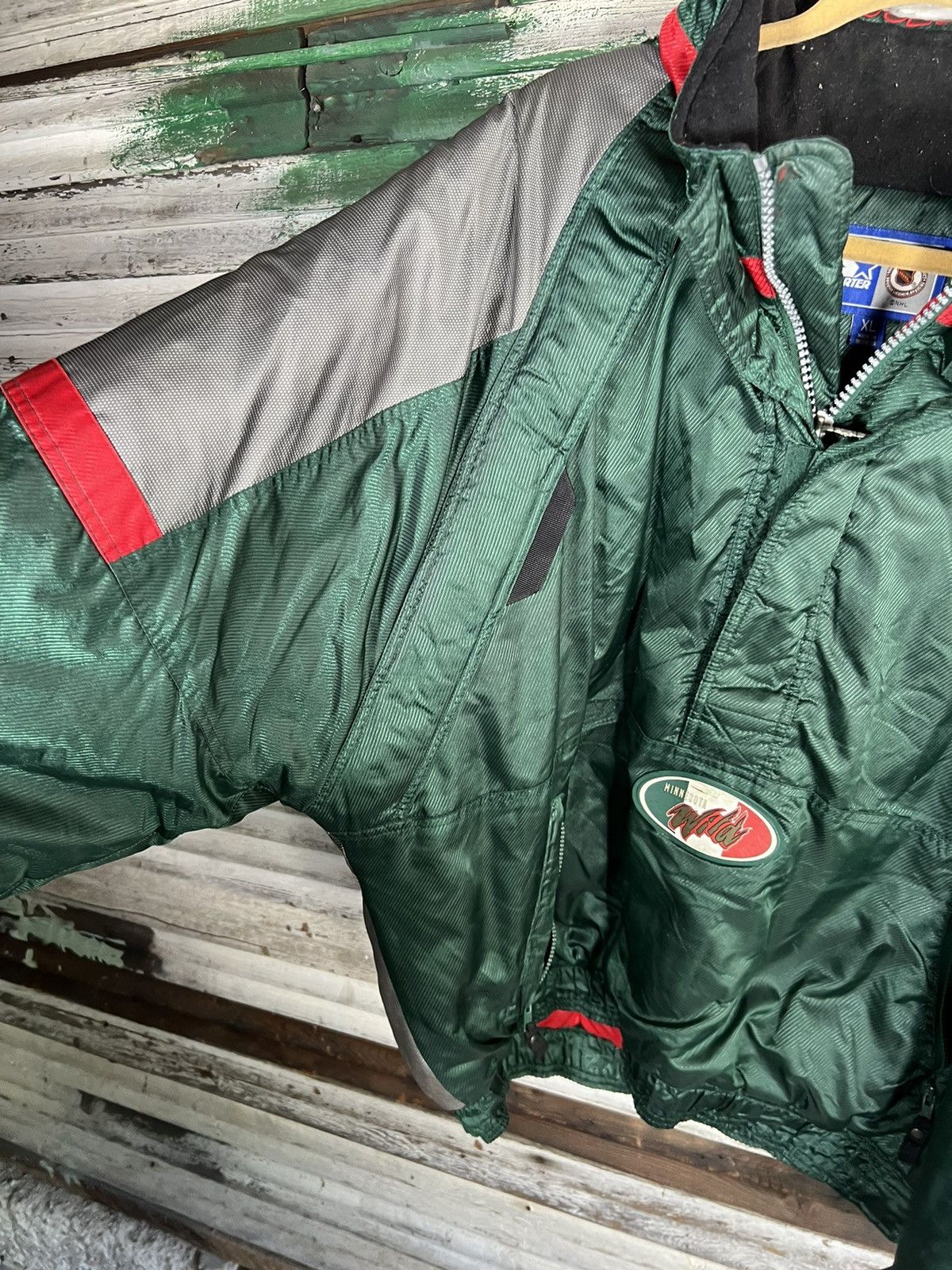 Starter × Vintage Vintage Minnesota Wild Starter Jacket Size US XL / EU 56 / 4 - 7 Thumbnail