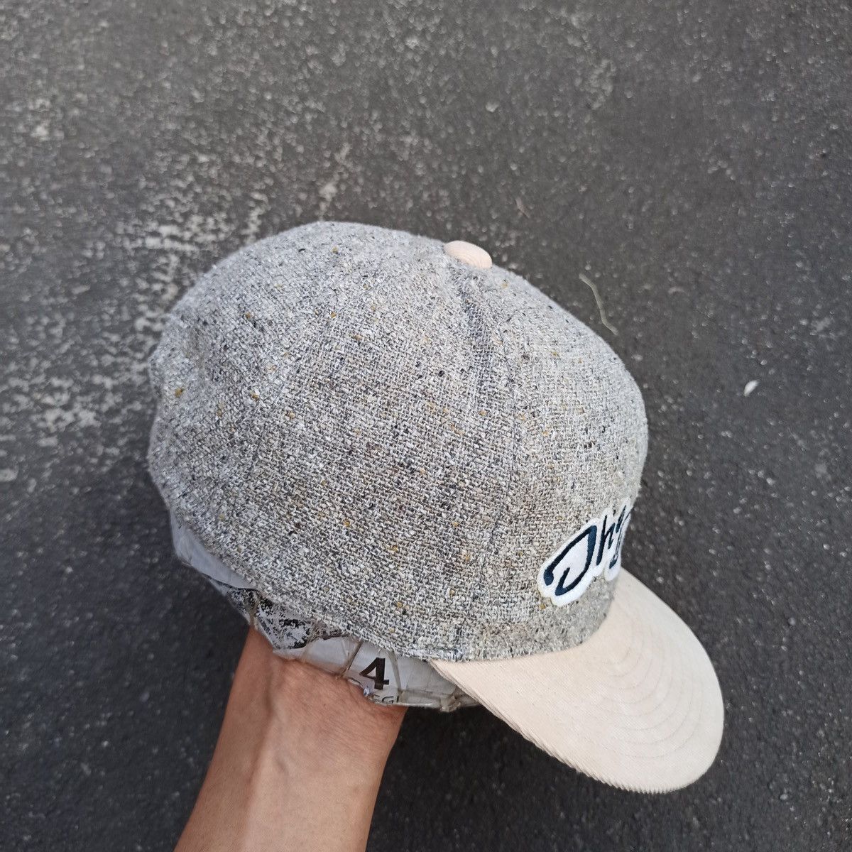 Japanese Brand Unique materials. Snapbacl The sibber hat by ungrid Size 38 - 6 Thumbnail