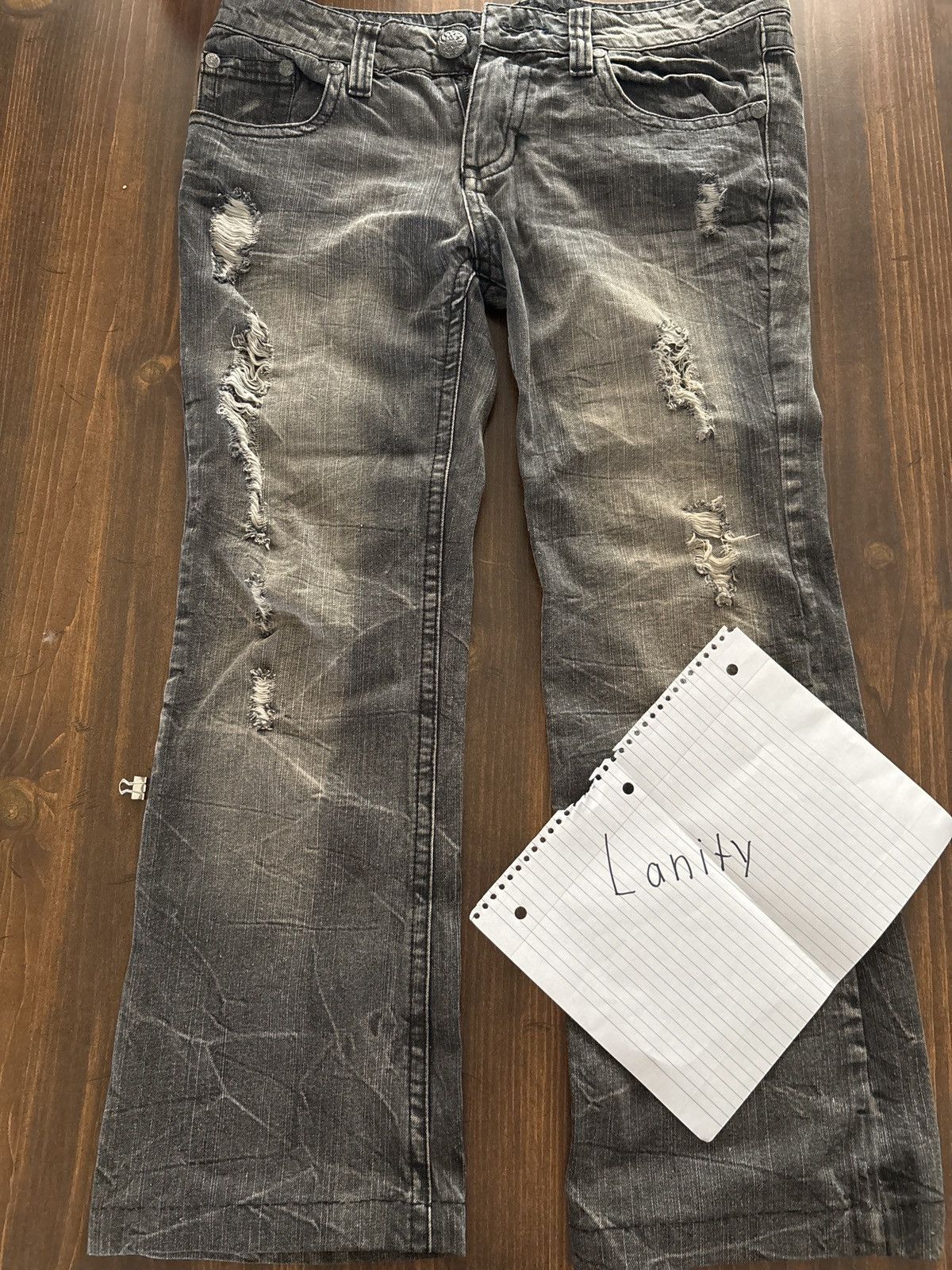 Japanese Brand Japan Mudwash Distress Ripped Thrashed Denim Size US 33 - 12 Thumbnail