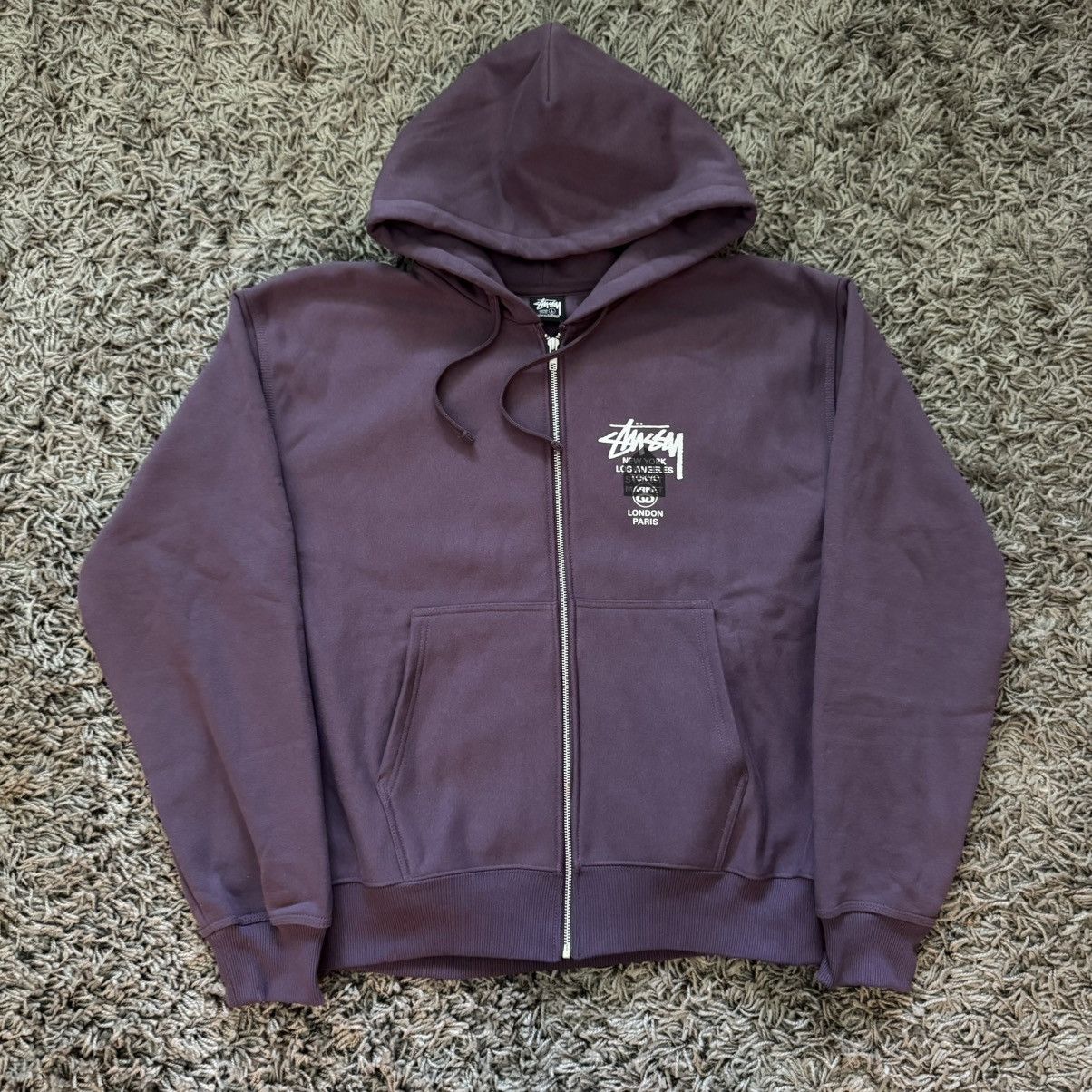 ステューシー sttusy WORLD TOUR ZIP HOODIE Stussy World Tour Zip Hoodie Mens - Hooded Sweatshirt