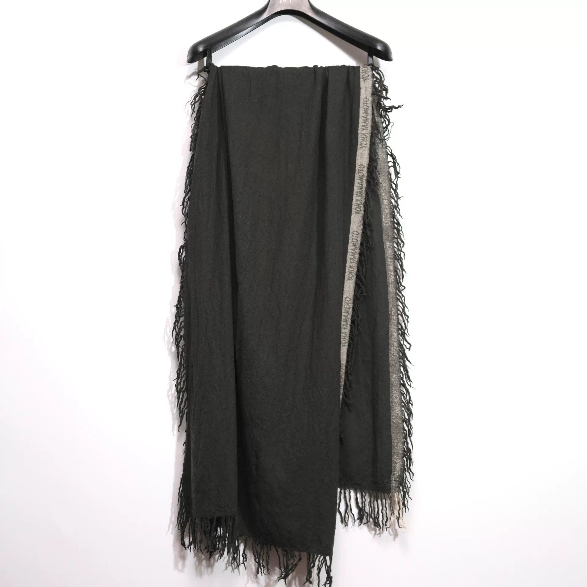 Yohji Yamamoto Yohji Yamamoto Dune Scarf with Frayed Edges Size ONE SIZE - 1 Thumbnail