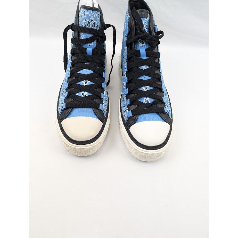 Amiri o1rshd1 Q:2 / Bandana Ma Court Hi-Top Sneakers Carolina Blue Size US 13 / EU 46 - 12 Thumbnail