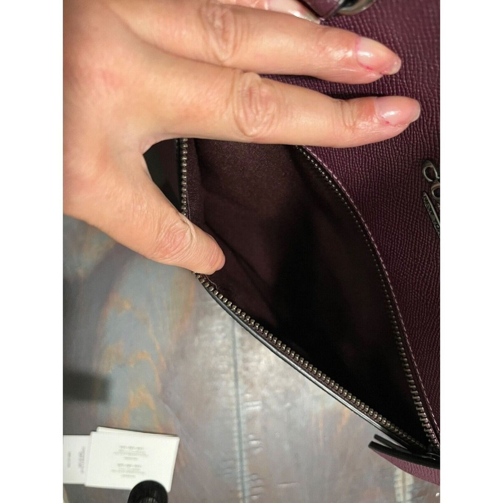 Coach 100% Coach Gallery Tote with Wristlet in Boysenberry F79608 Size ONE SIZE - 4 Thumbnail