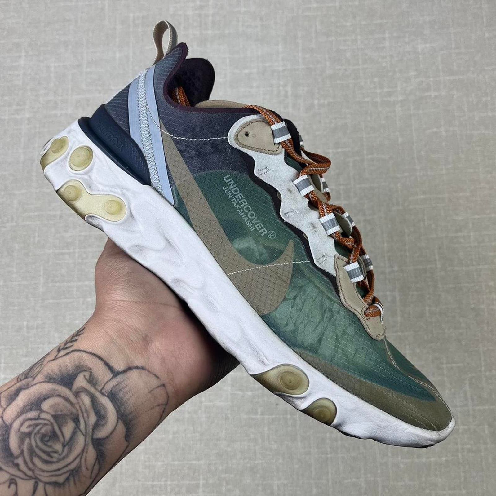 image of Nike X Undercover React Element 87 “Green Mist Shoes, Men's (Size 8.5)