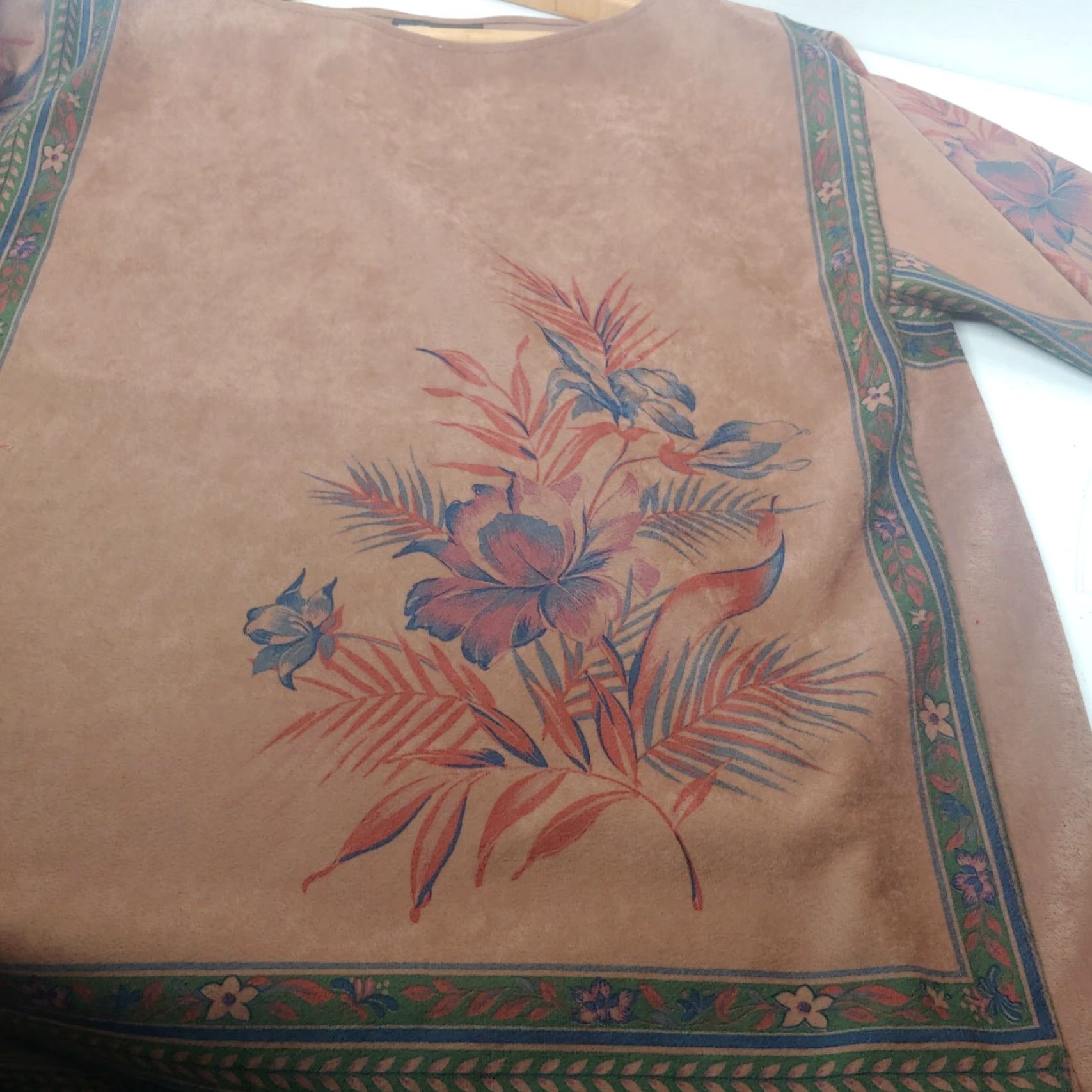 Vintage VINTAGE Harlow Shirt Women M Brown Floral Tapestry Retro Lagenlook 3/4 Sleeve Pullover Round Neck Tunic Blouse Size M / US 6-8 / IT 42-44 - 7 Thumbnail