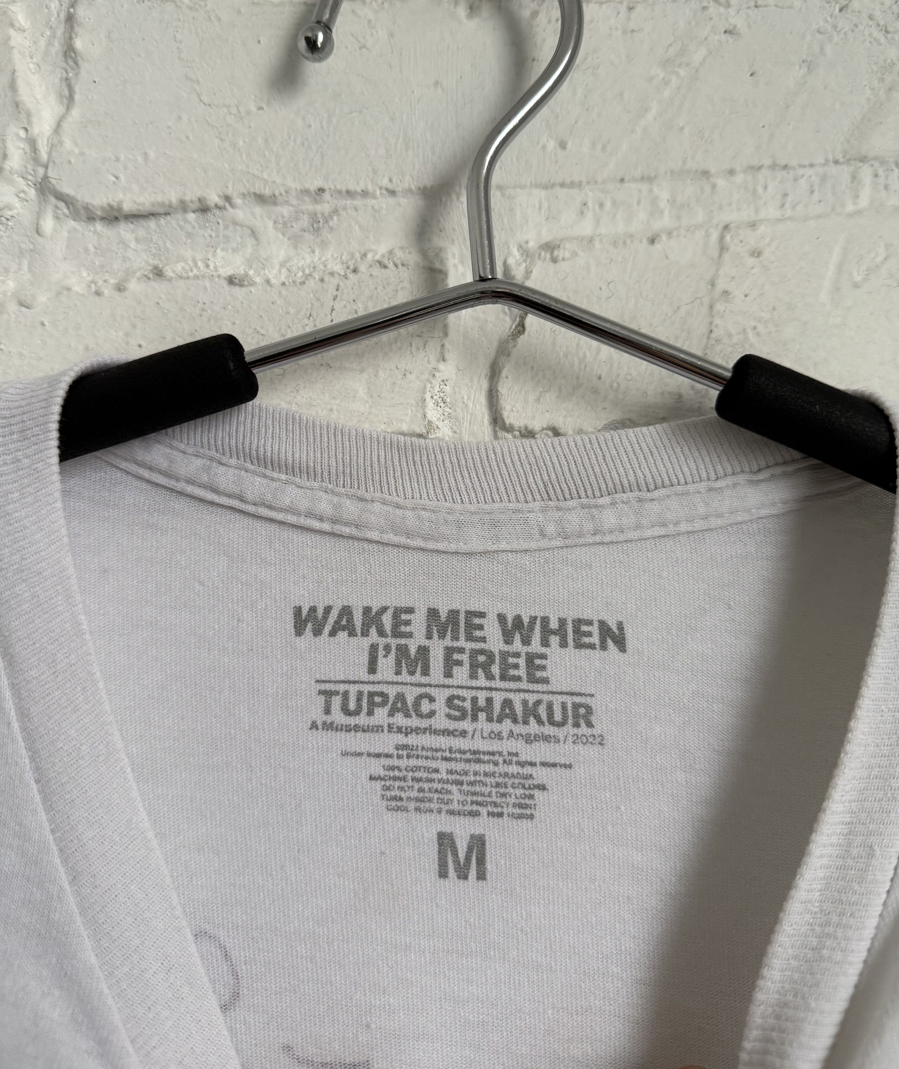 Rap Tees 2022 Tupac Shakur wake me when i'm free long sleeve tee Size US M / EU 48-50 / 2 - 7 Thumbnail