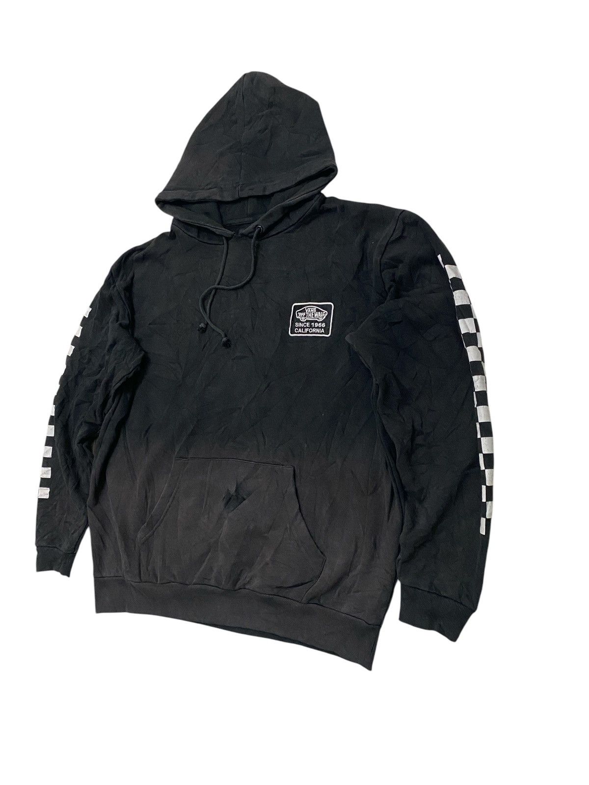 Other Vans “Off The Wall” Black Faded Hoodie Size US XL / EU 56 / 4 - 2 Thumbnail