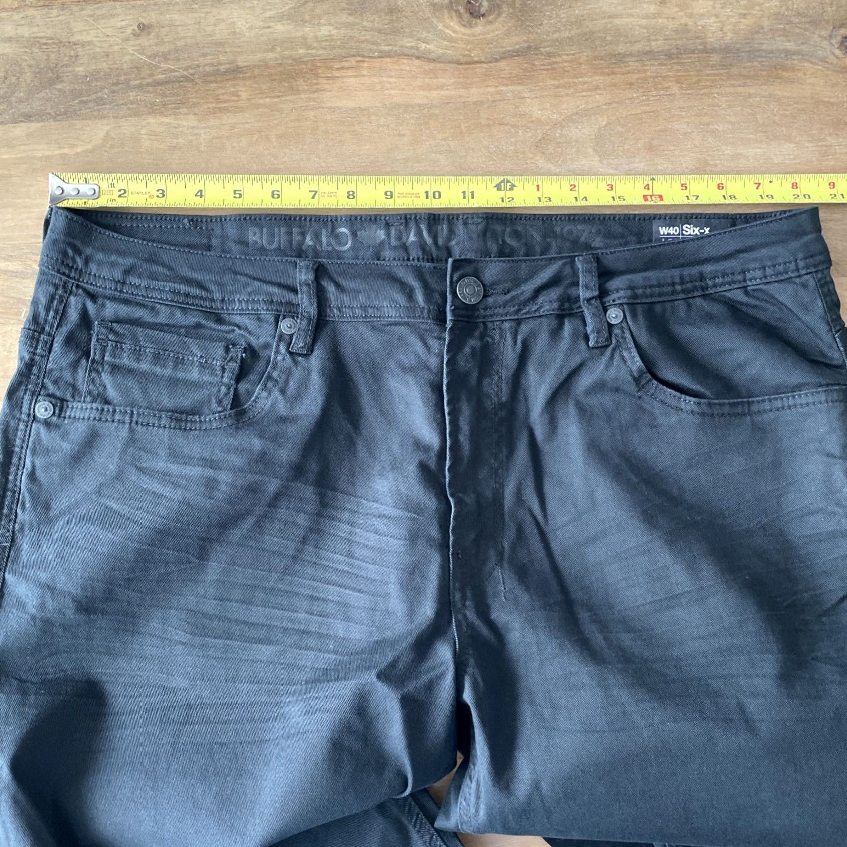 Buffalo David Bitton Buffalo David Bitton Jeans Mens 40x30 Six-X Black Straight Stretch Denim Size US 40 / EU 56 - 7 Thumbnail