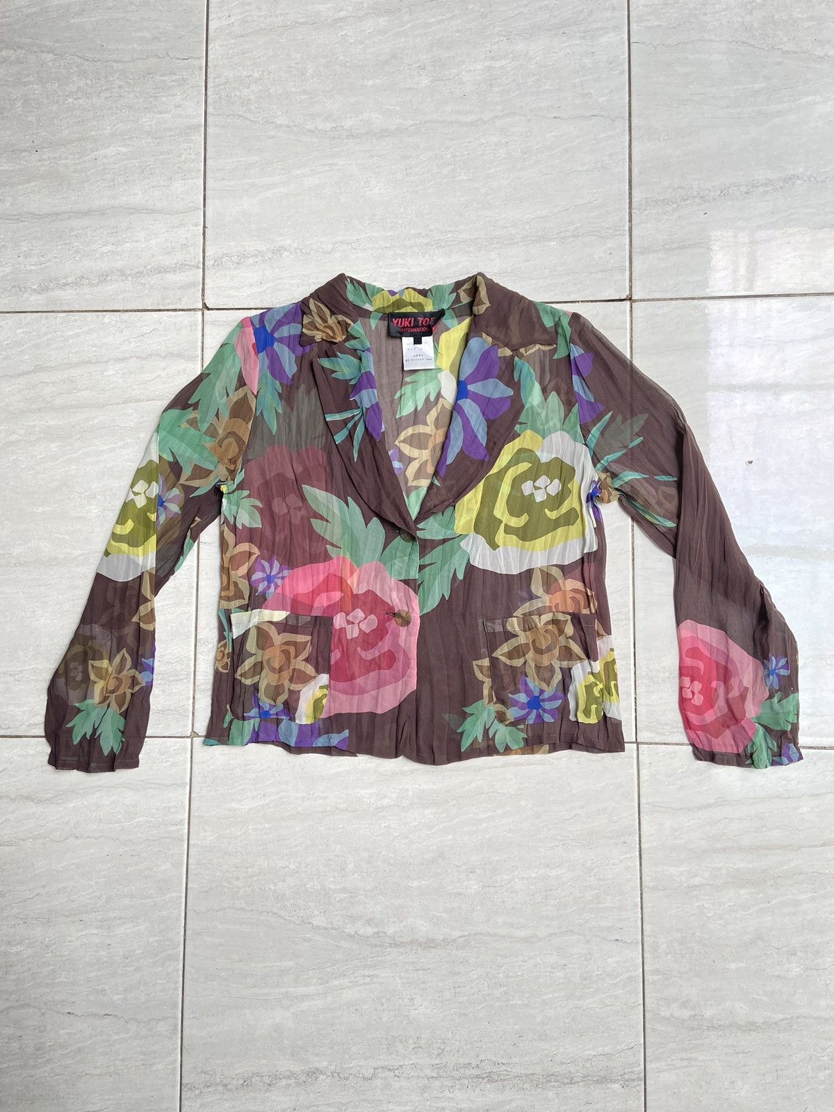 Issey Miyake × Yoshiyuki Konishi YUKI TORII Flower Motive Blazer/Shirt Size S / US 4 / IT 40 - 1 Thumbnail