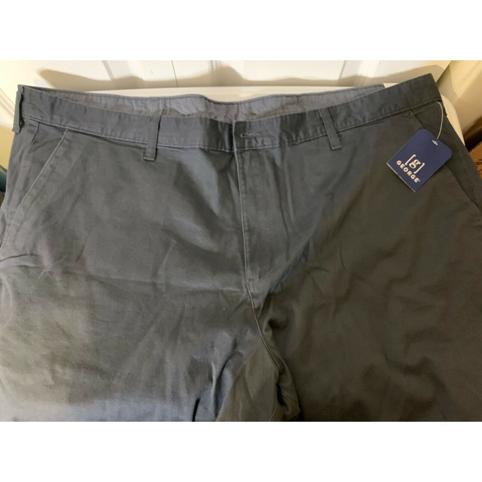George New George Men's Sz 46 Casual Flat Front Shorts Greystone 9 Size US 44 / EU 60 - 5 Thumbnail