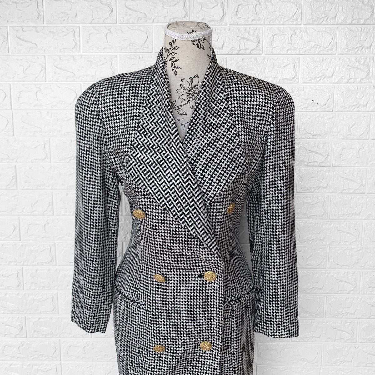 Max Mara Max Mara Checked Wool Long Coat Double Breasted Size S / US 4 / IT 40 - 7 Thumbnail