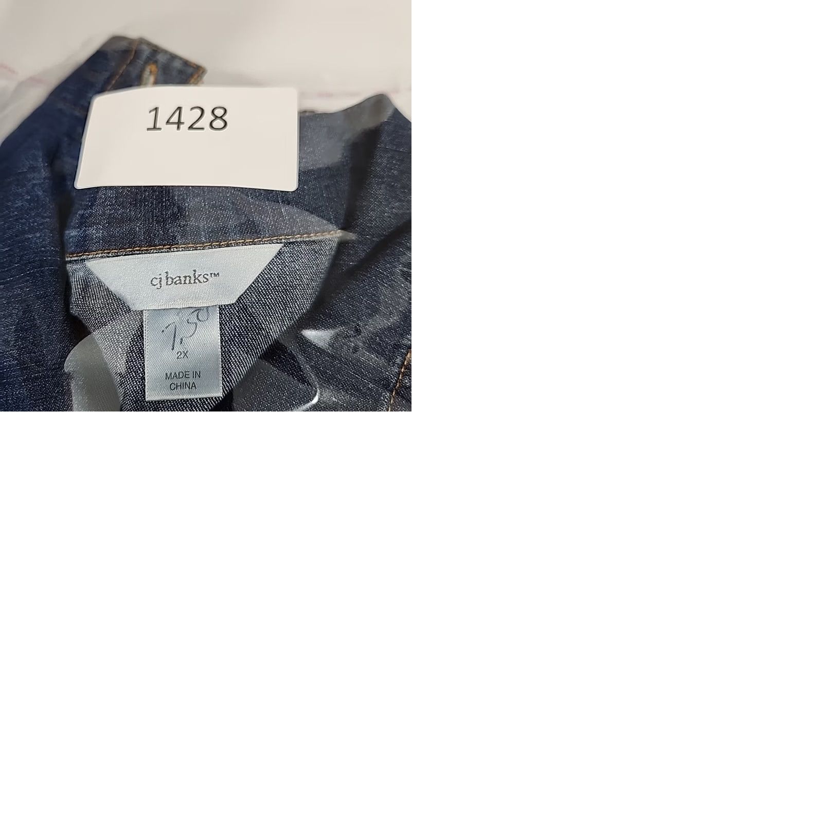 Denime VINTAGE CJ Banks Women's Denim Embroidered Button-Up Shirt Jacket 2X Blue 90s Shacket Casual Womens Size XXL / US 16-18 / IT 52-54 - 11 Thumbnail