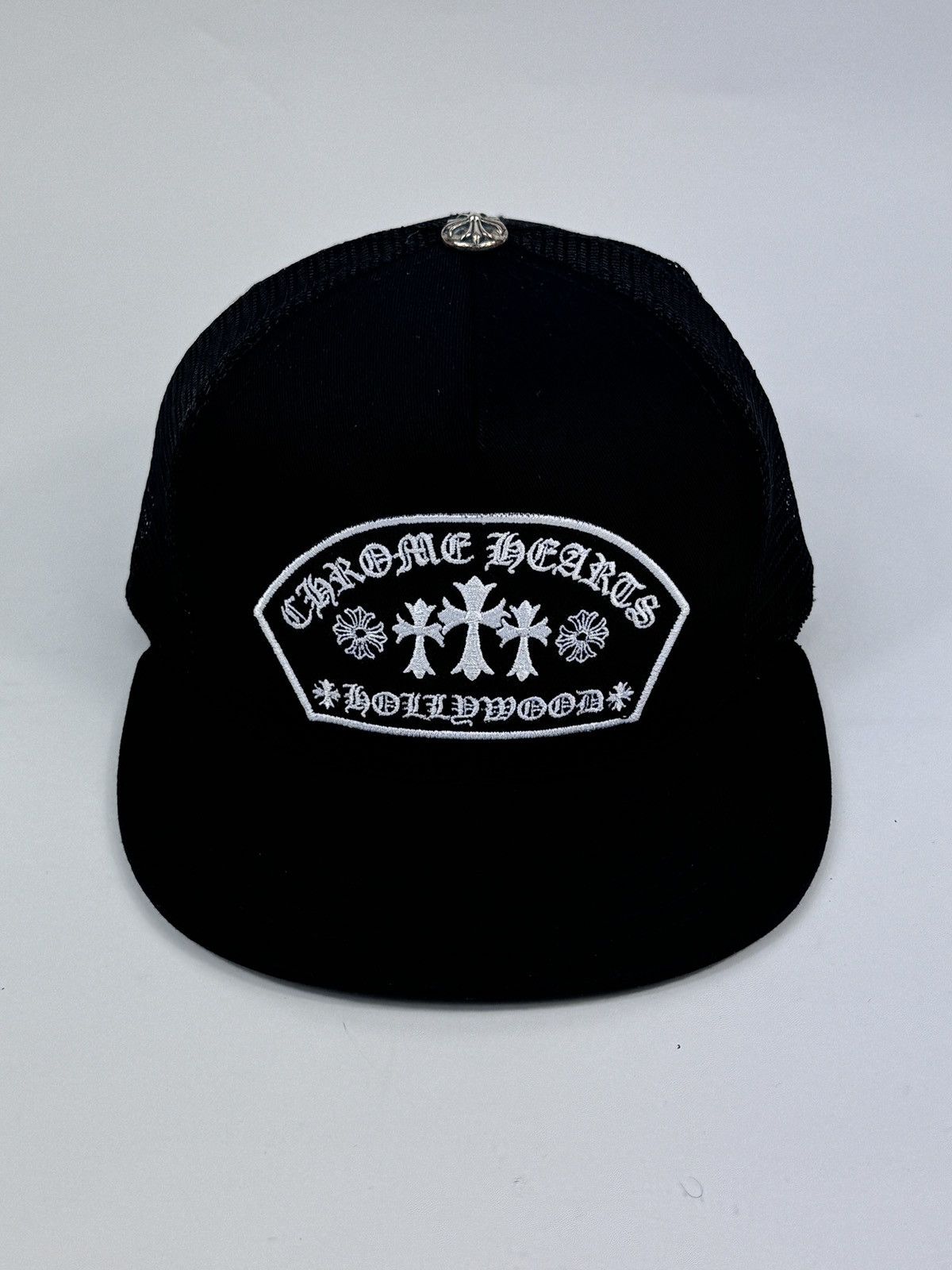 Chrome Hearts TRIPLE CROSS HOLLYWOOD TRUCKER CAP Size ONE SIZE - 4 Thumbnail