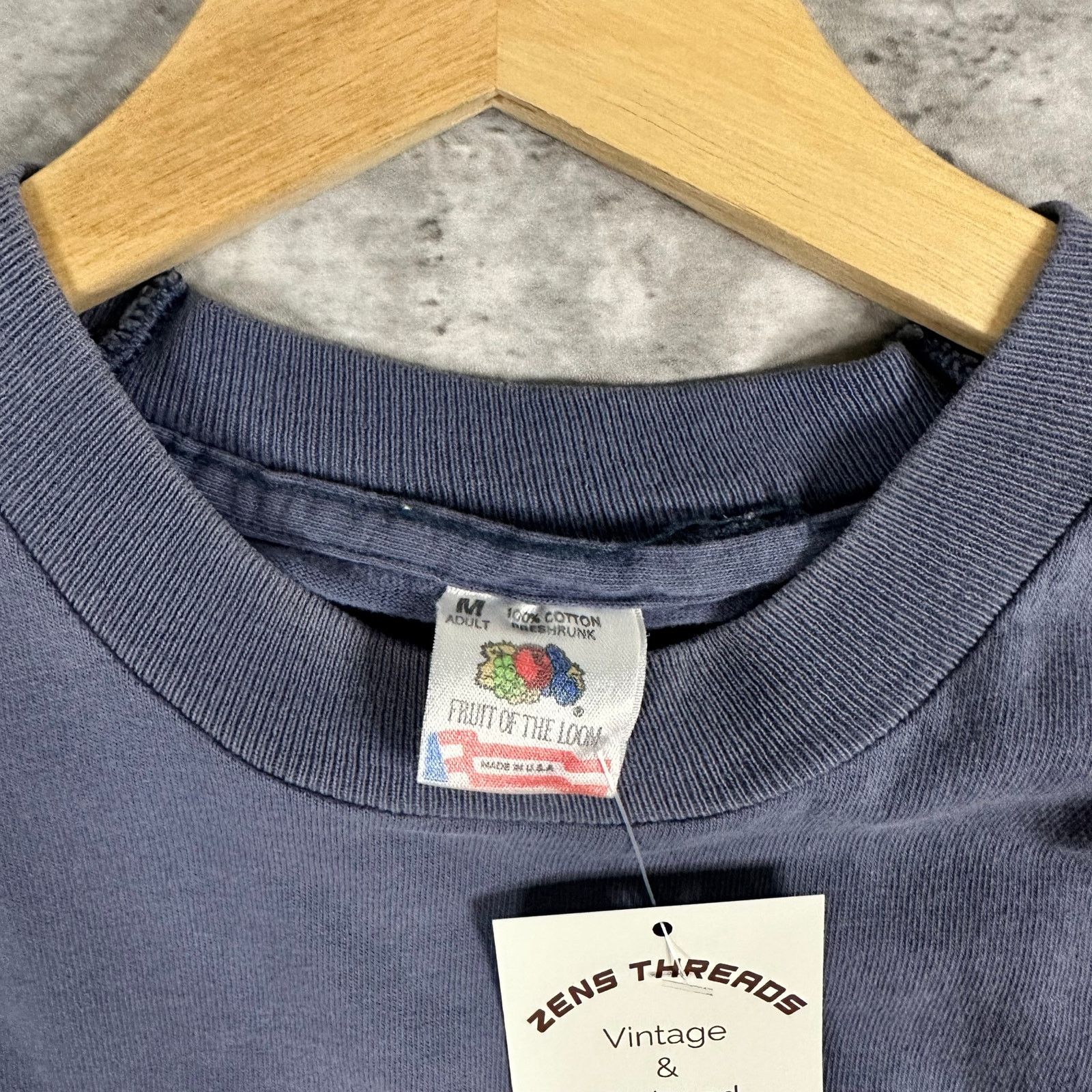 Fruit Of The Loom Vintage Bluestone Nature Bird T-shirt M Size US M / EU 48-50 / 2 - 3 Thumbnail