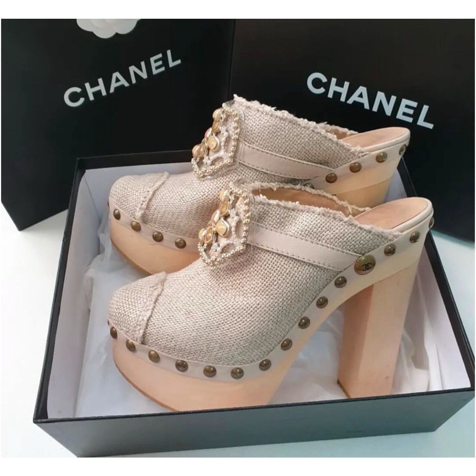 Chanel Chanel Platform Limited Edition Jewel Clogs Sz 39.5 Size US 8.5 / IT 38.5 - 2 Thumbnail