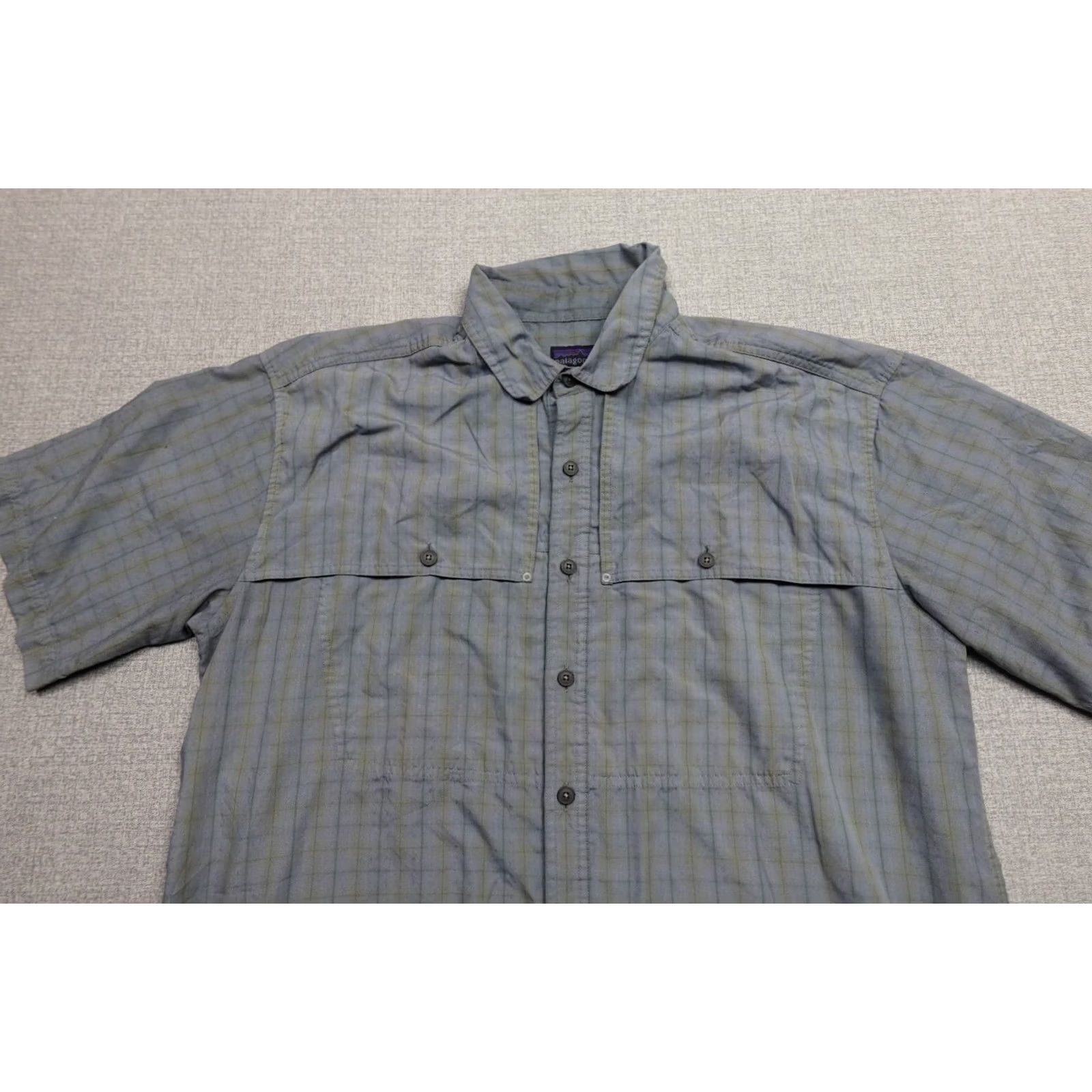 Patagonia Patagonia Shirt Mens Large Gray Check Organic Cotton Camp Hiking Fishing Light Shirt (Button-Up) Mens Size US L / EU 52-54 / 3 - 3 Thumbnail
