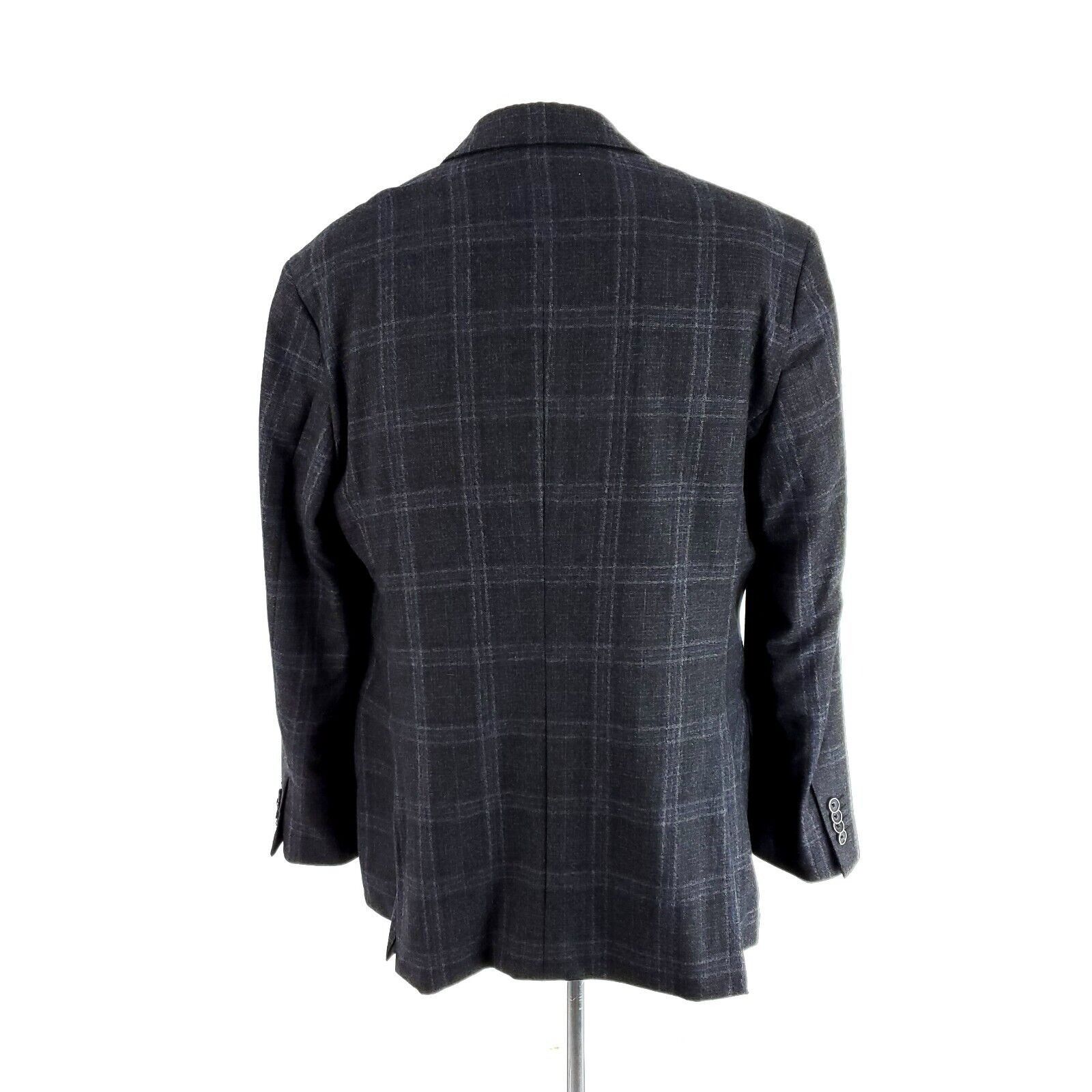 Joseph Abboud Joseph Abboud Zigone Flannel Wool 2 Button Sport Coat 42R Gr Size 42R - 5 Thumbnail