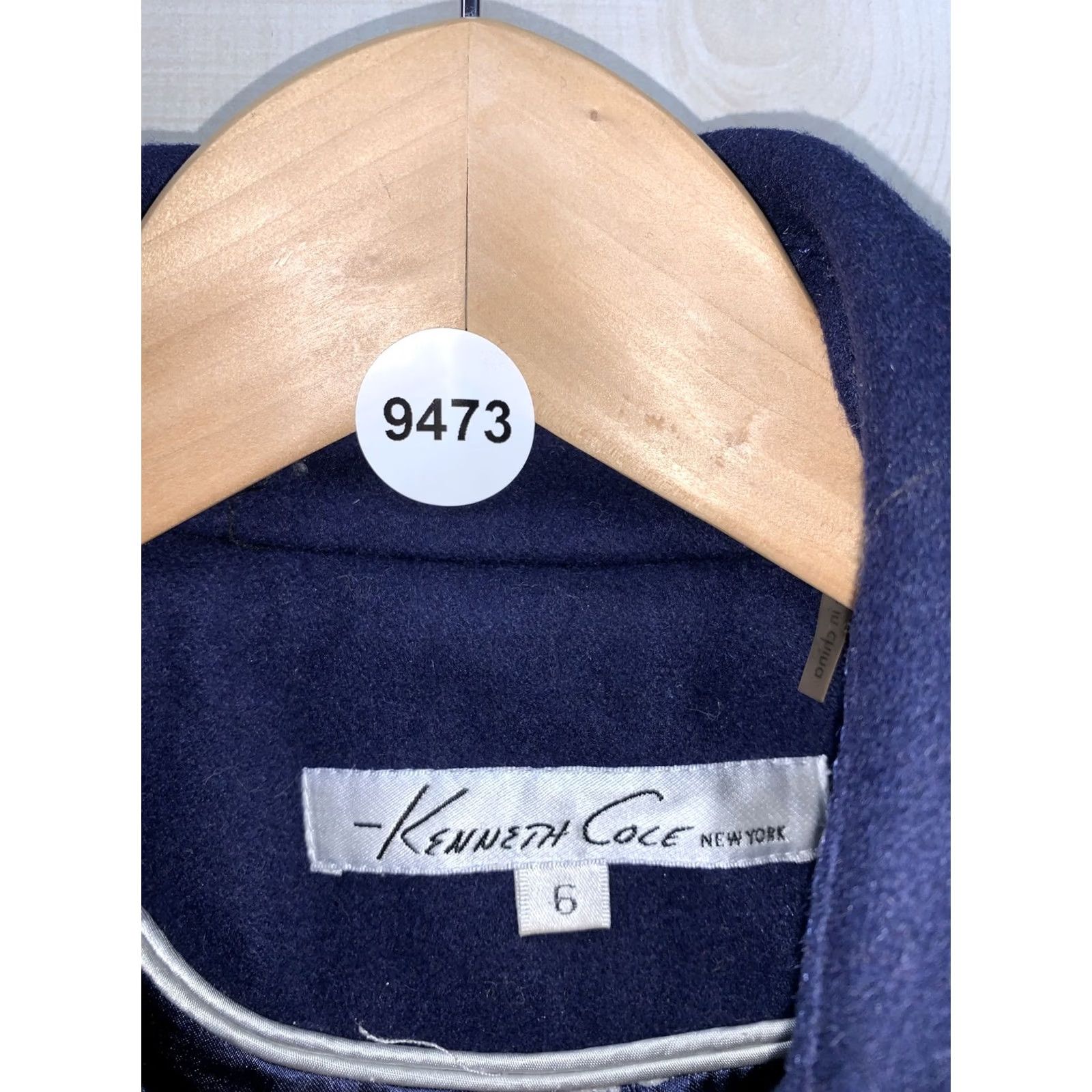 Kenneth Cole KENNETH COLE Blue Wool Blend Pleated Pea Coat Womens Size 6-9473 Coat, Wool Blend, Pleated, Blue, Regular, Women, Winter, Fall, 6 Size M / US 6-8 / IT 42-44 - 2 Thumbnail