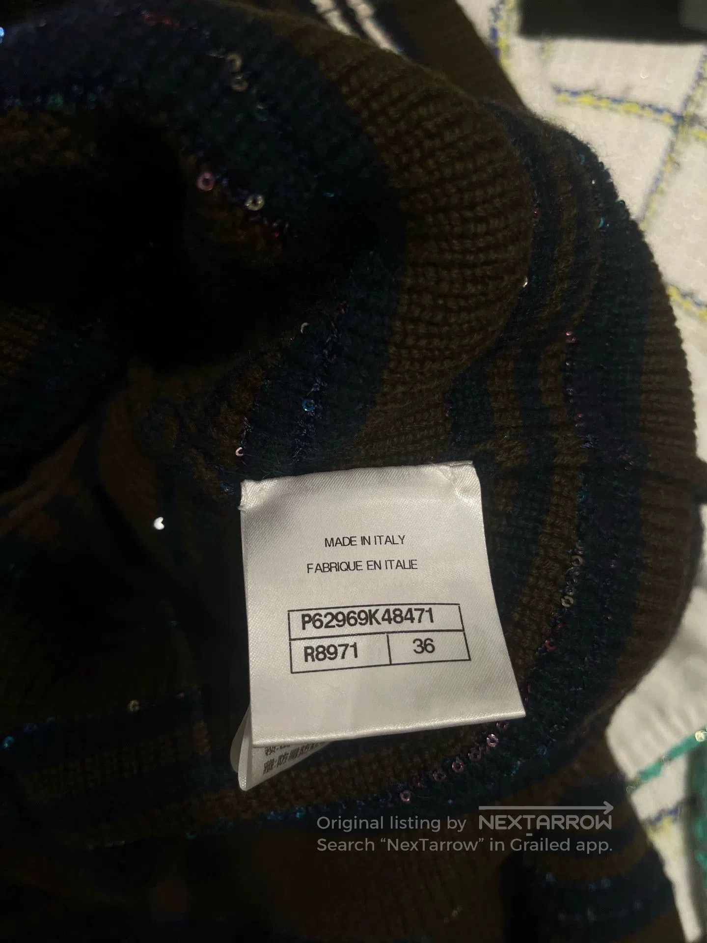 Chanel Chanel 20C Blue Green Stripe Coat. Size US XS / EU 42 / 0 - 4 Thumbnail
