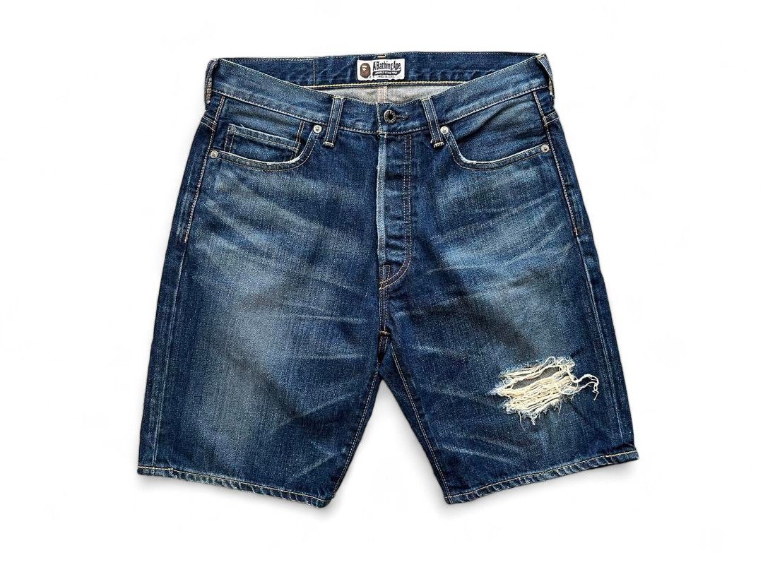 Bape College Denim Shorts Size US 30 / EU 46 - 2 Thumbnail