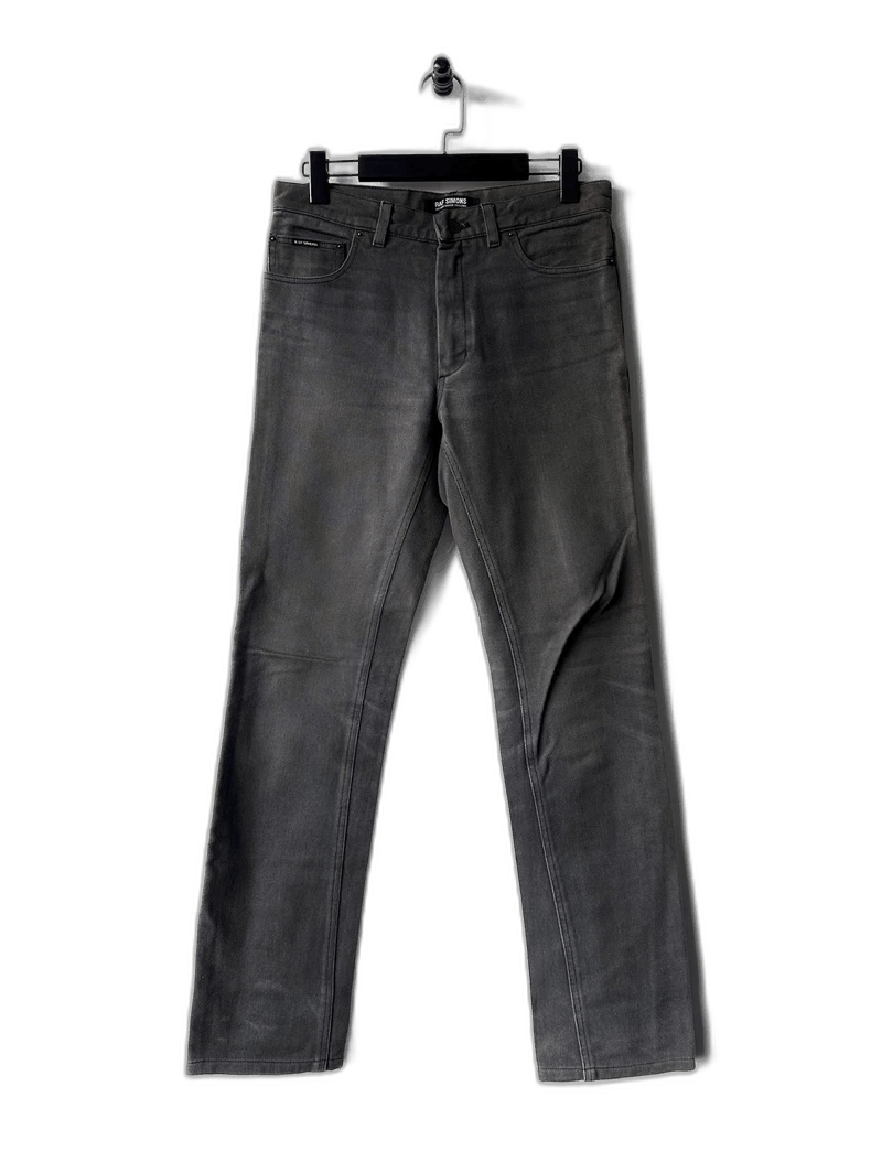 Raf Simons raf simons slim black grey denim pants Size US 44 / EU 60 - 1 Thumbnail