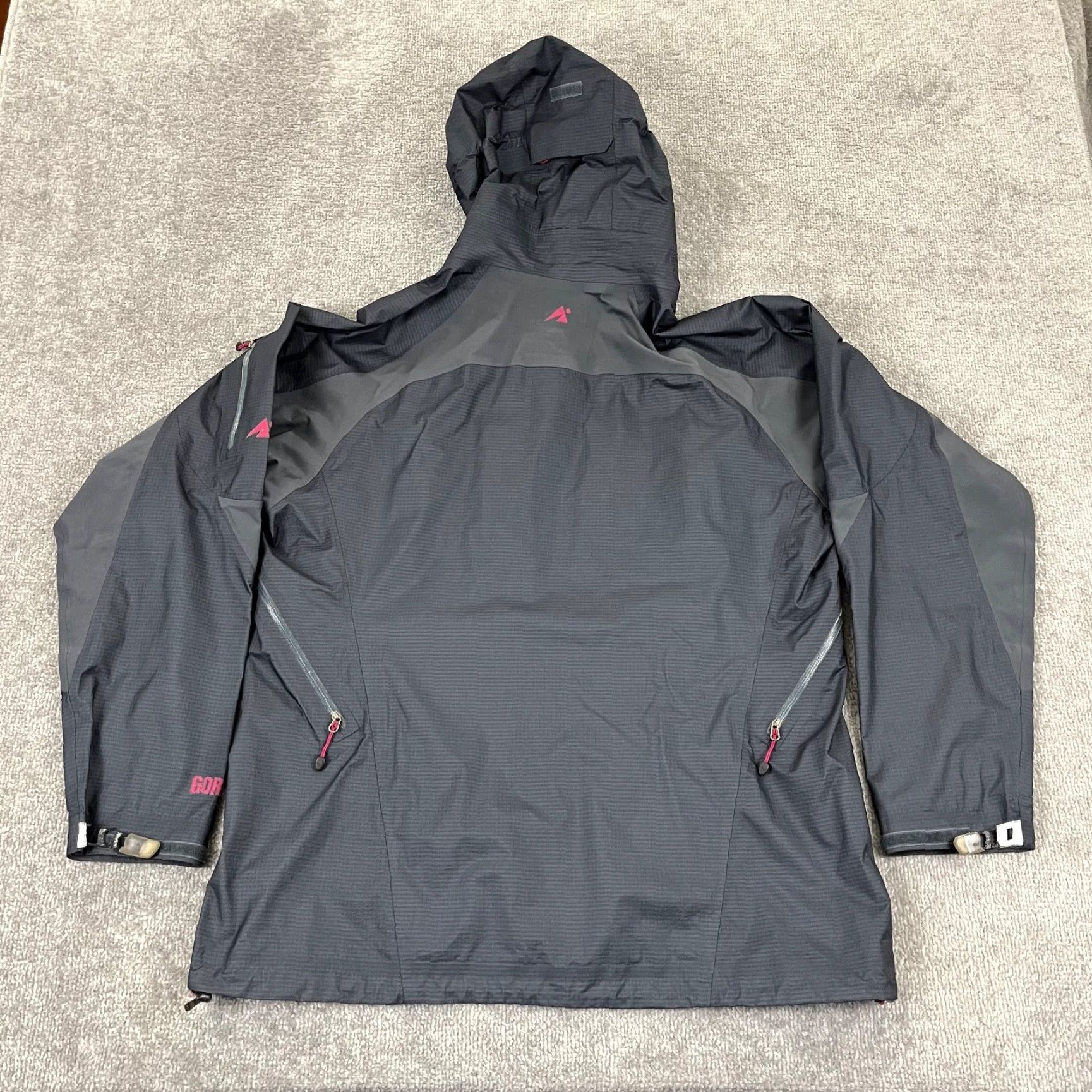 Eastern Mountain Sports EMS Jacket Women Large Gray Goretex Rain Paclite Hooded - Outdoor, Lightweight, Breathable, Zipped Pockets, Athletic Fit, Jacket Size L / US 10 / IT 46 - 2 Thumbnail
