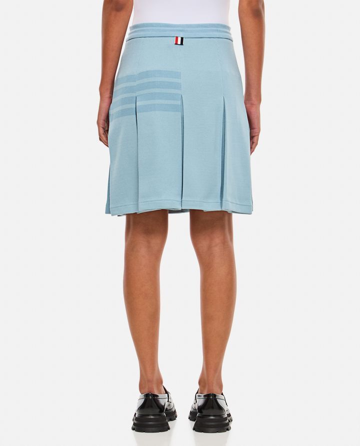 Thom Browne o1s22i1n0924 Knitted 4-Bar Pleated Skirts in Light Blue Size 30" / US 8 / IT 44 - 3 Thumbnail