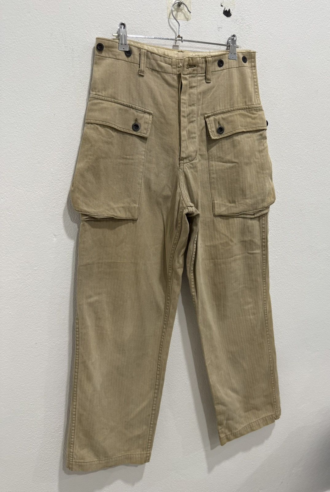 Johnbull JAPANESE BRAND HERRINGBONE MONKEY PANTS OVERSIZED STYLE Size US 30 / EU 46 - 2 Thumbnail