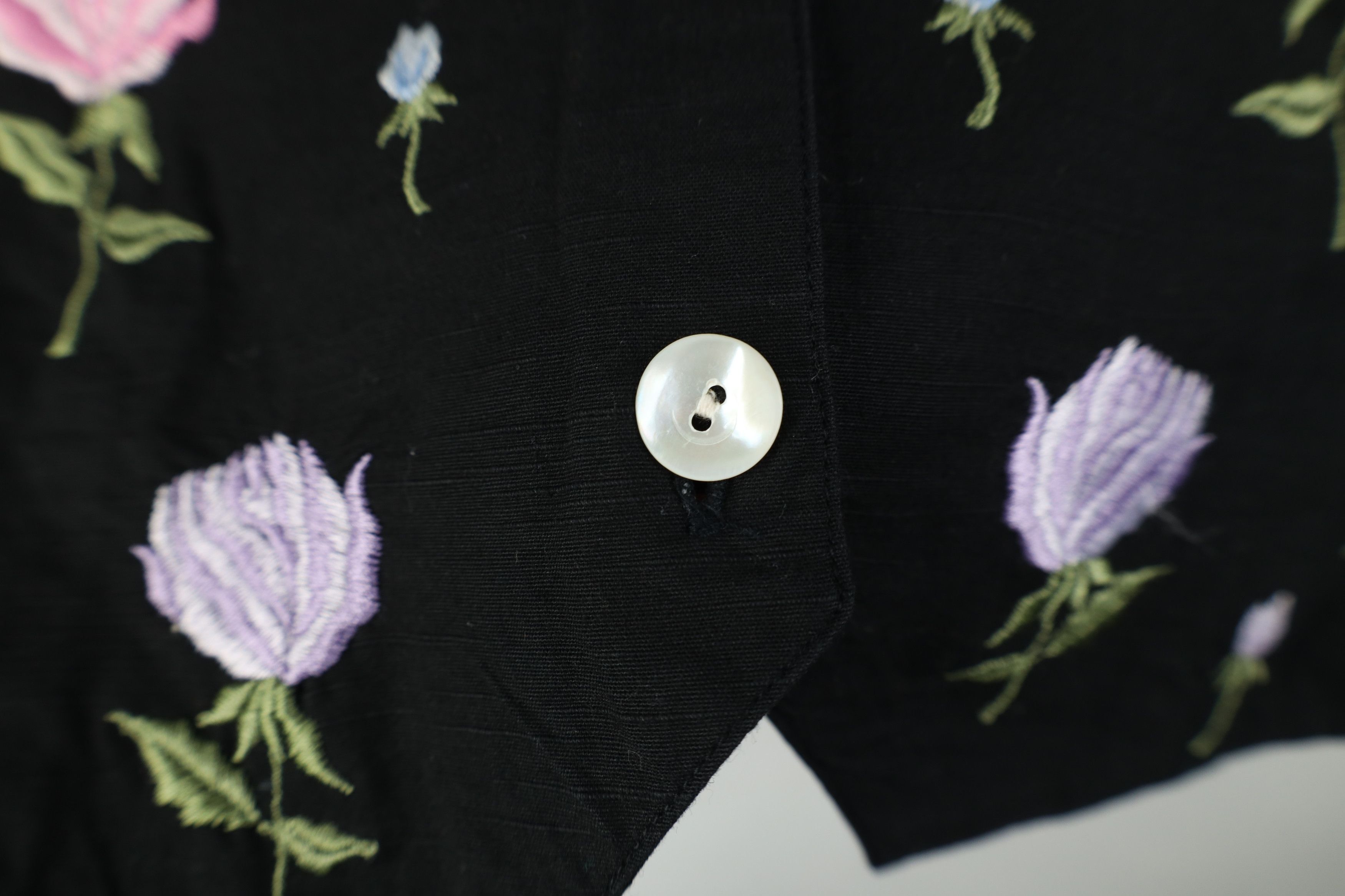 Vintage Vintage 90s Streetwear Embroidered Flower Button Vest Jacket Size L / US 10 / IT 46 - 6 Thumbnail
