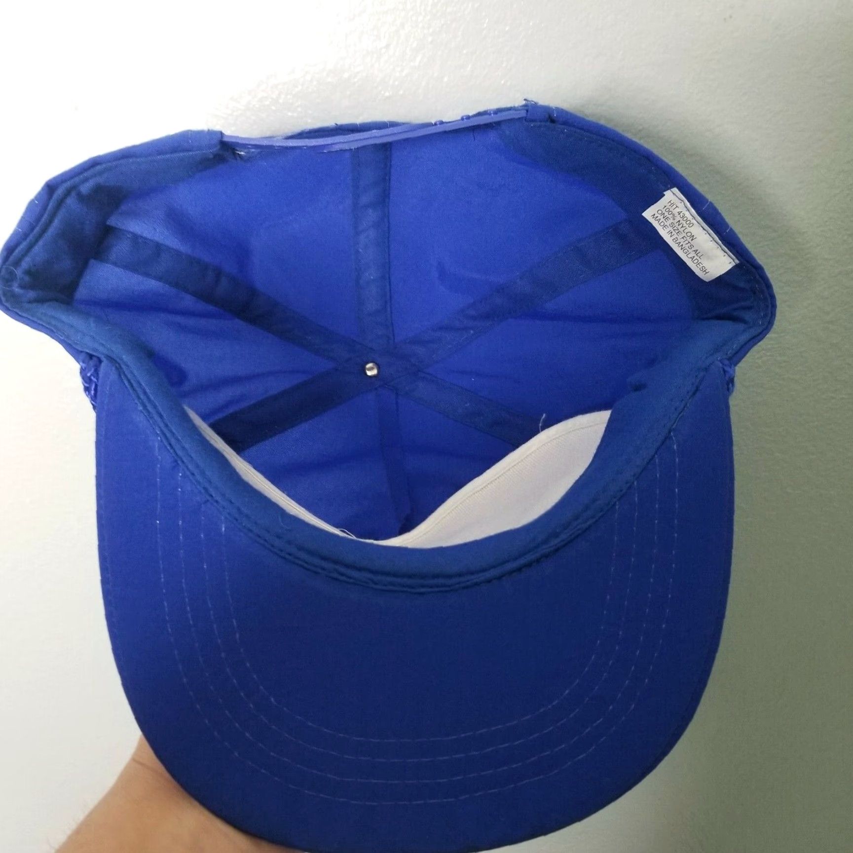 Vintage VINTAGE Vigoro Seeds Bright Blue Trucker Farm Nylon Hat Snapback Dad Cap Size ONE SIZE - 4 Thumbnail
