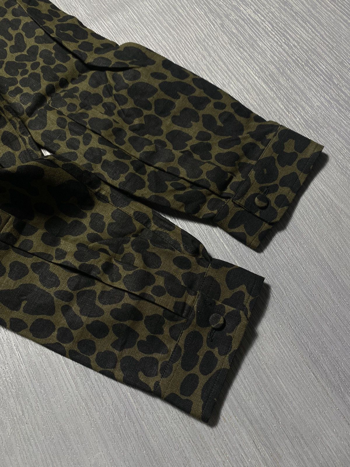Burberry Prorsum SS14 Military Leo Print Linen Shirt Size US M / EU 48-50 / 2 - 8 Thumbnail