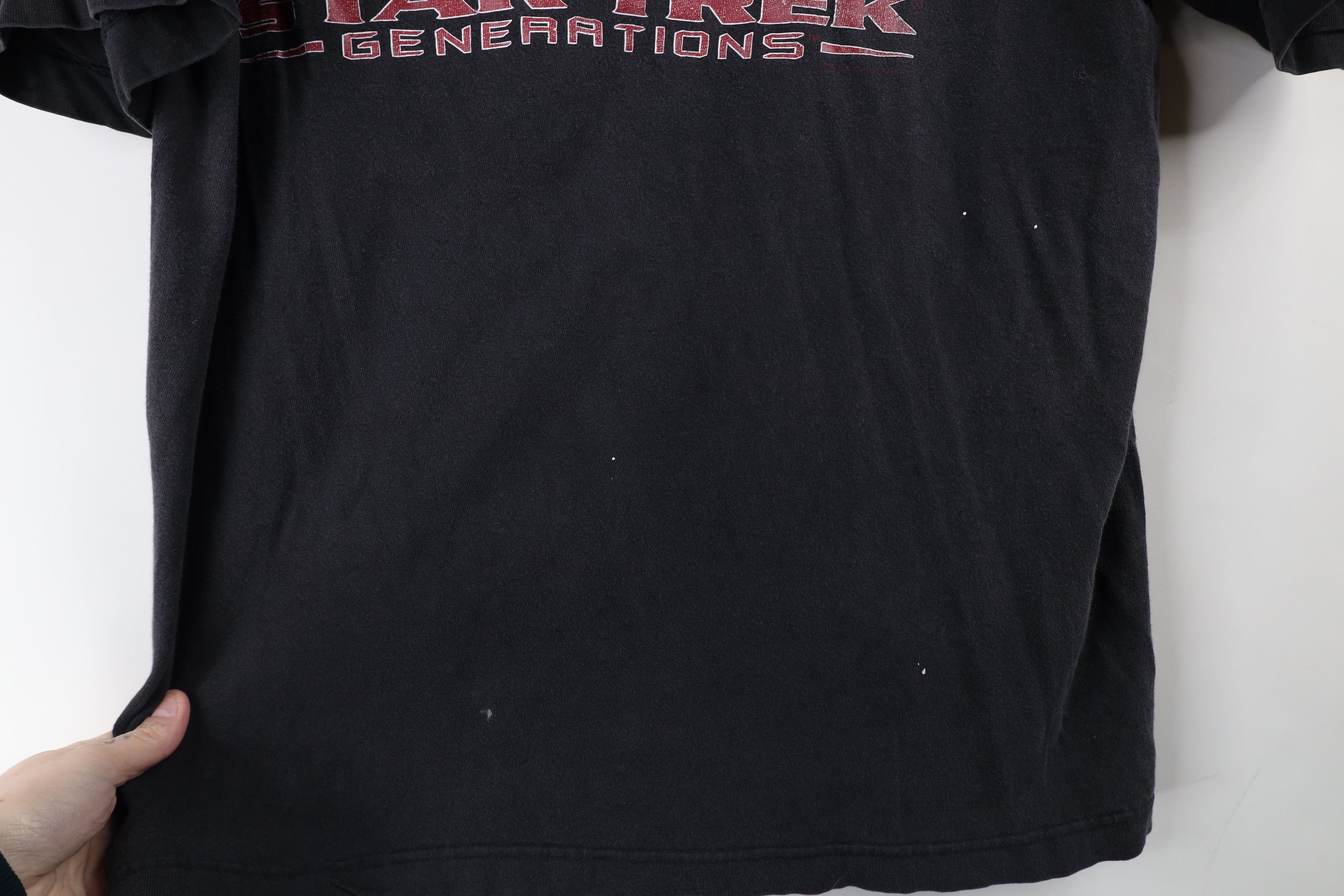Vintage Vintage 90s Spell Out Star Trek Generations T-Shirt Black Size US L / EU 52-54 / 3 - 10 Thumbnail
