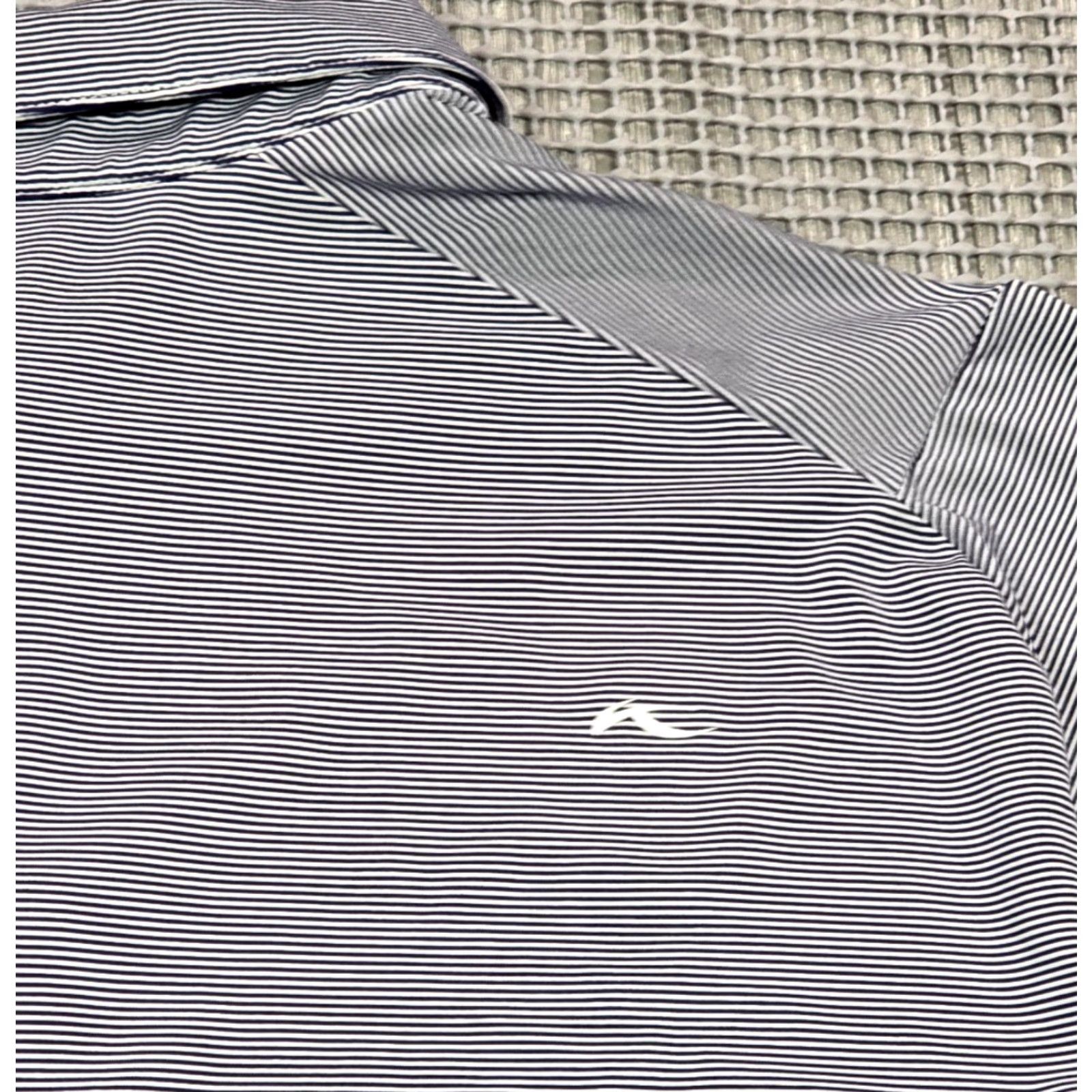 KJUS KJUS Polo Shirt Blue White Men's Lanai Manele Stripe Short Sleeve Golf 54 XL Polo Shirt Mens Blue White Stripe Sports Hawaii 54 XL Size US XL / EU 56 / 4 - 4 Thumbnail