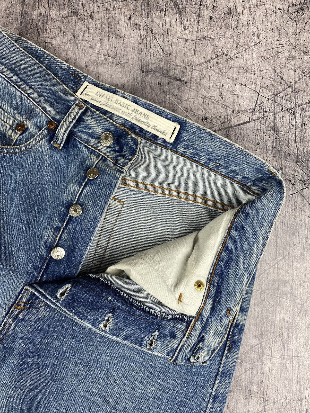 Diesel × Jean × Vintage Vintage Diesel Designer y2k baby blue Jeans Size 29 Size US 29 - 8 Thumbnail