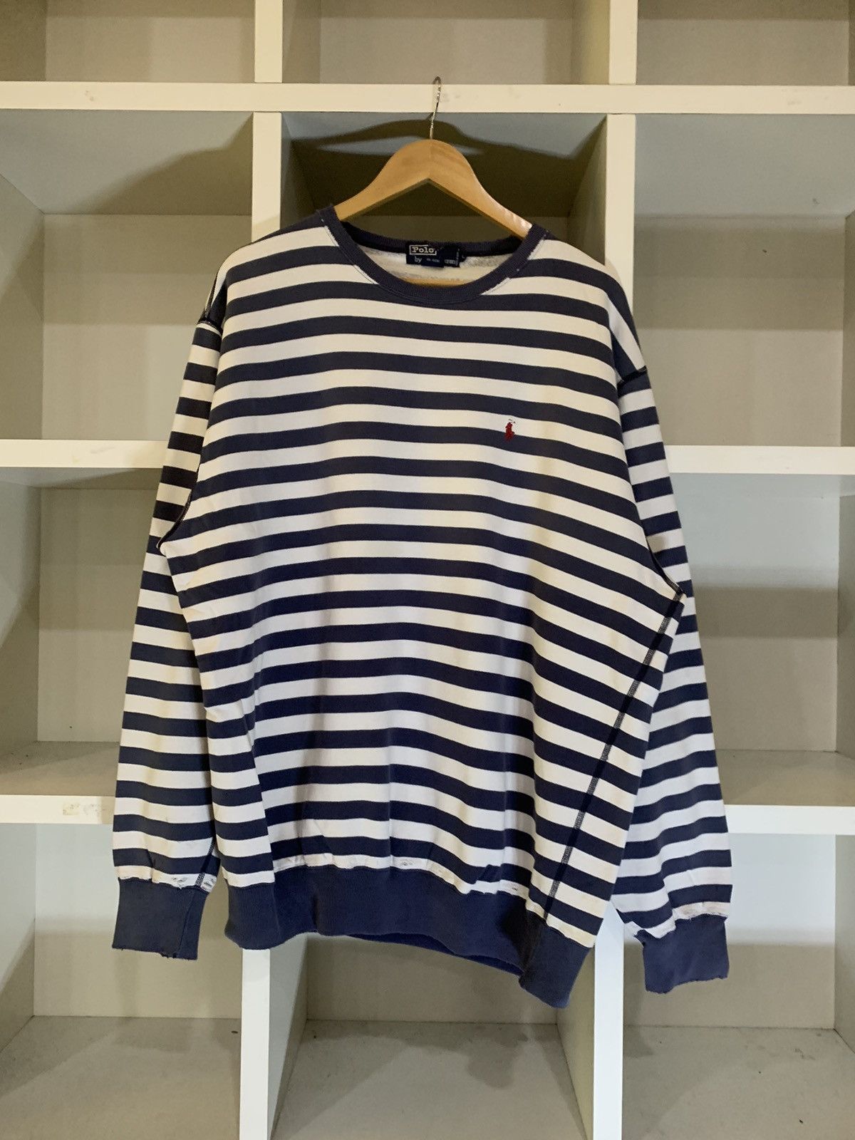 Vintage VINTAGE POLO RALPH LAUREN STRIPE SWEATER Size US L / EU 52-54 / 3 - 2 Thumbnail