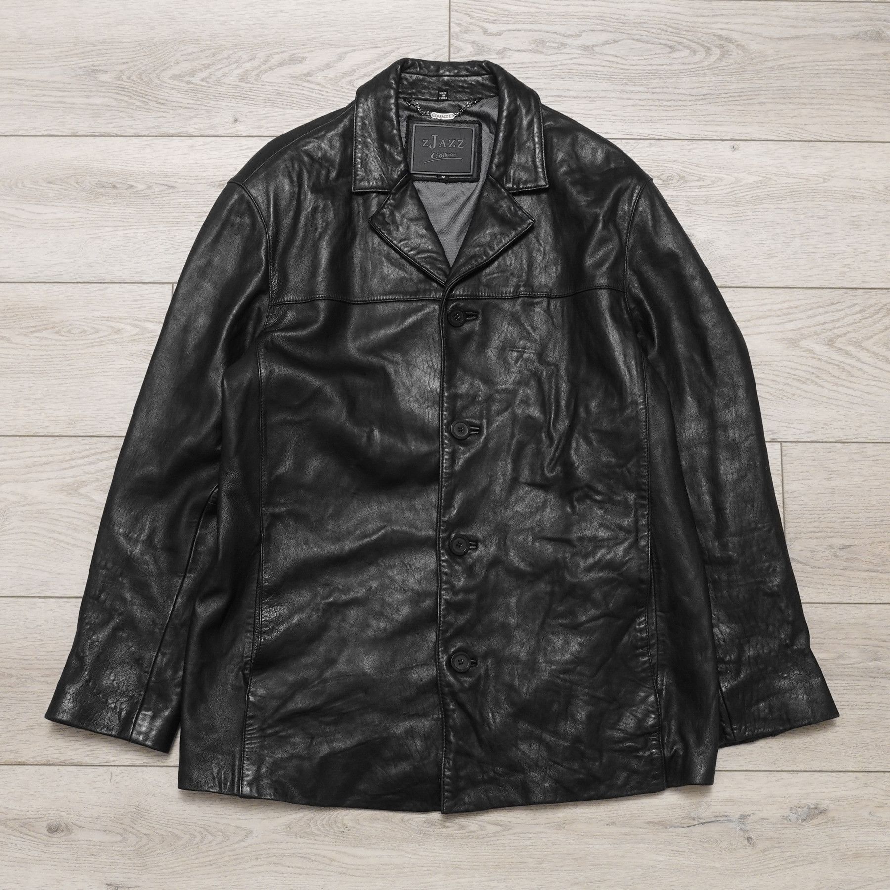 Vintage VTG Y2K Super Soft Black Lamb Leather Coat Overcoat Jacket Size US M / EU 48-50 / 2 - 2 Thumbnail
