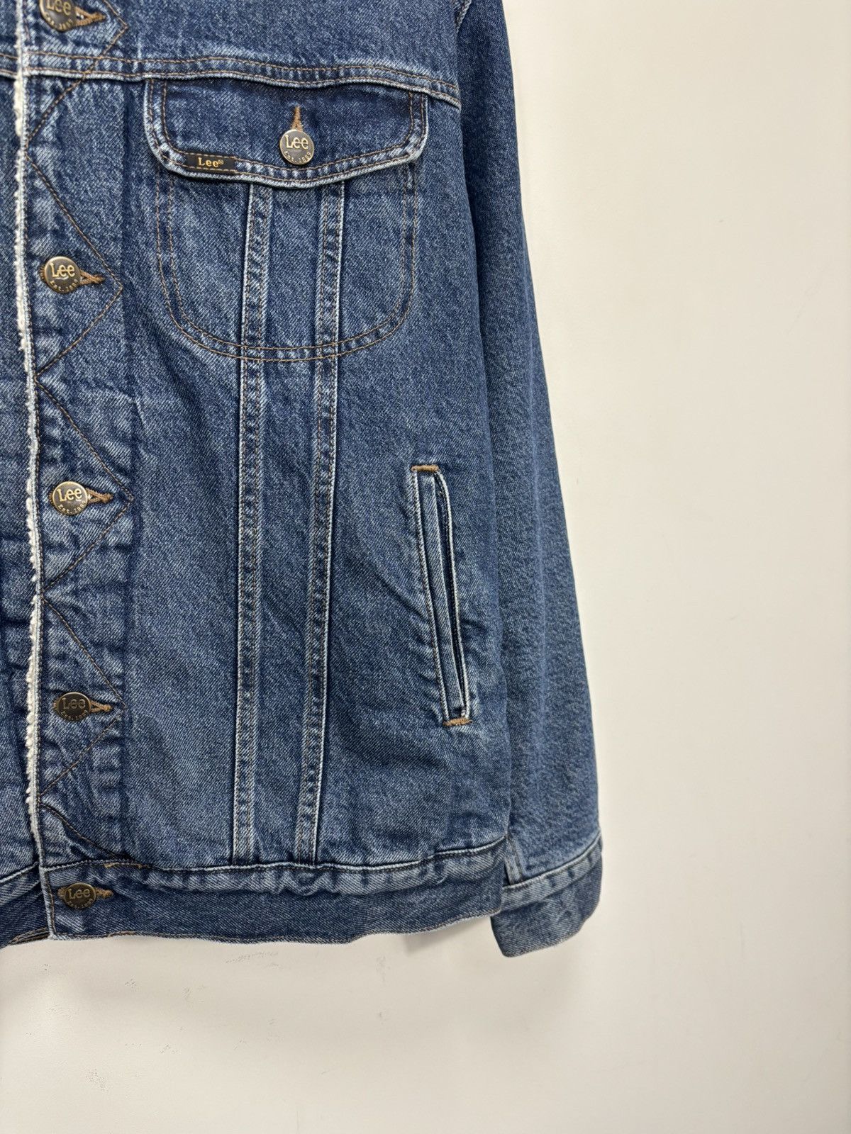 Lee Vintage Lee Storm Rider Men’s Blue Lined Sherpa Denim Jacket Size US L / EU 52-54 / 3 - 8 Thumbnail