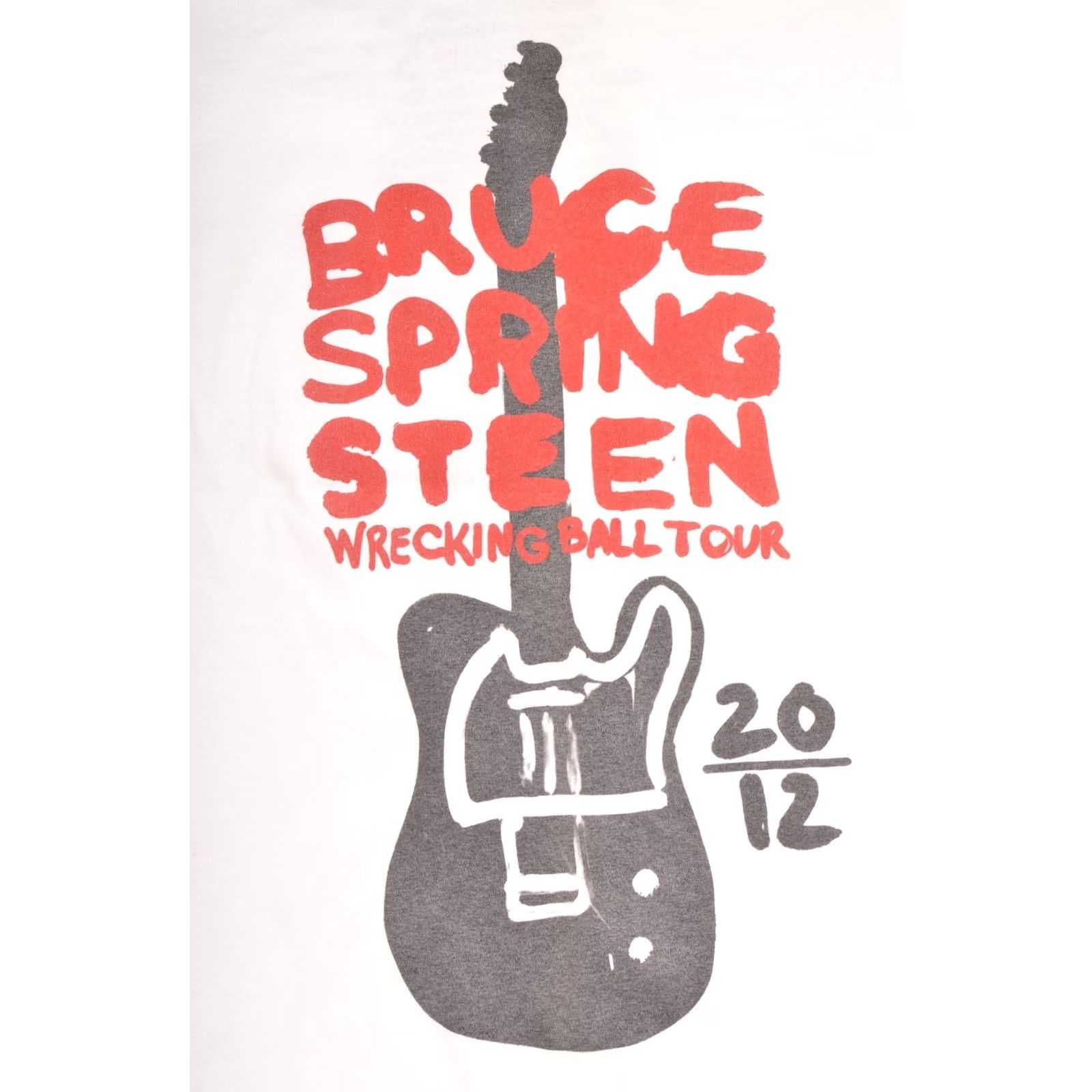 Gildan Gildan Bruce Springsteen Wrecking Ball Tour Vintage 2012 T-Shirt XL White Mens Tee Size XL Size US XL / EU 56 / 4 - 2 Thumbnail