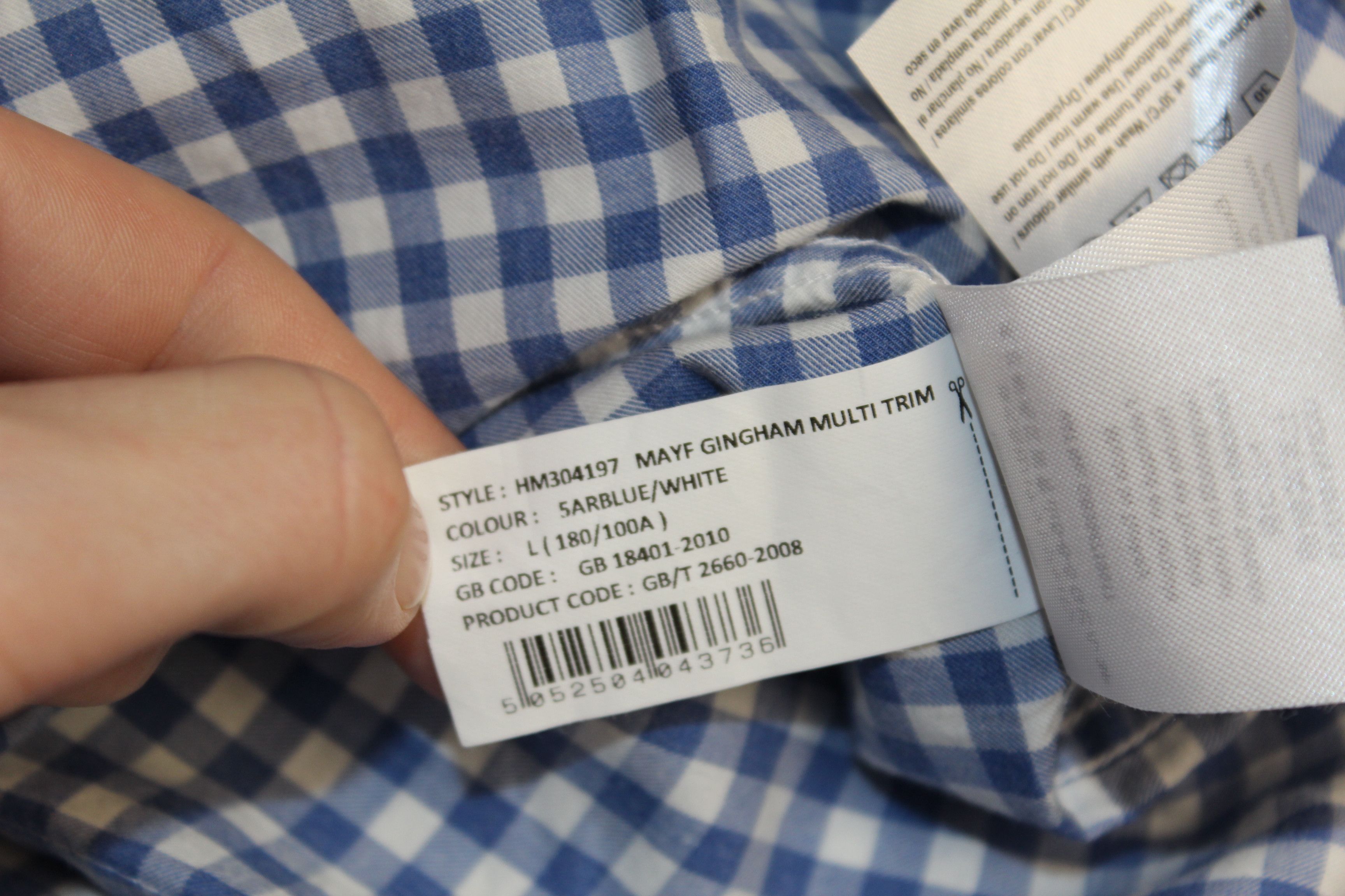 Hackett Hackett Myfair Long Sleeve Blue Check Shirt Size US L / EU 52-54 / 3 - 11 Thumbnail