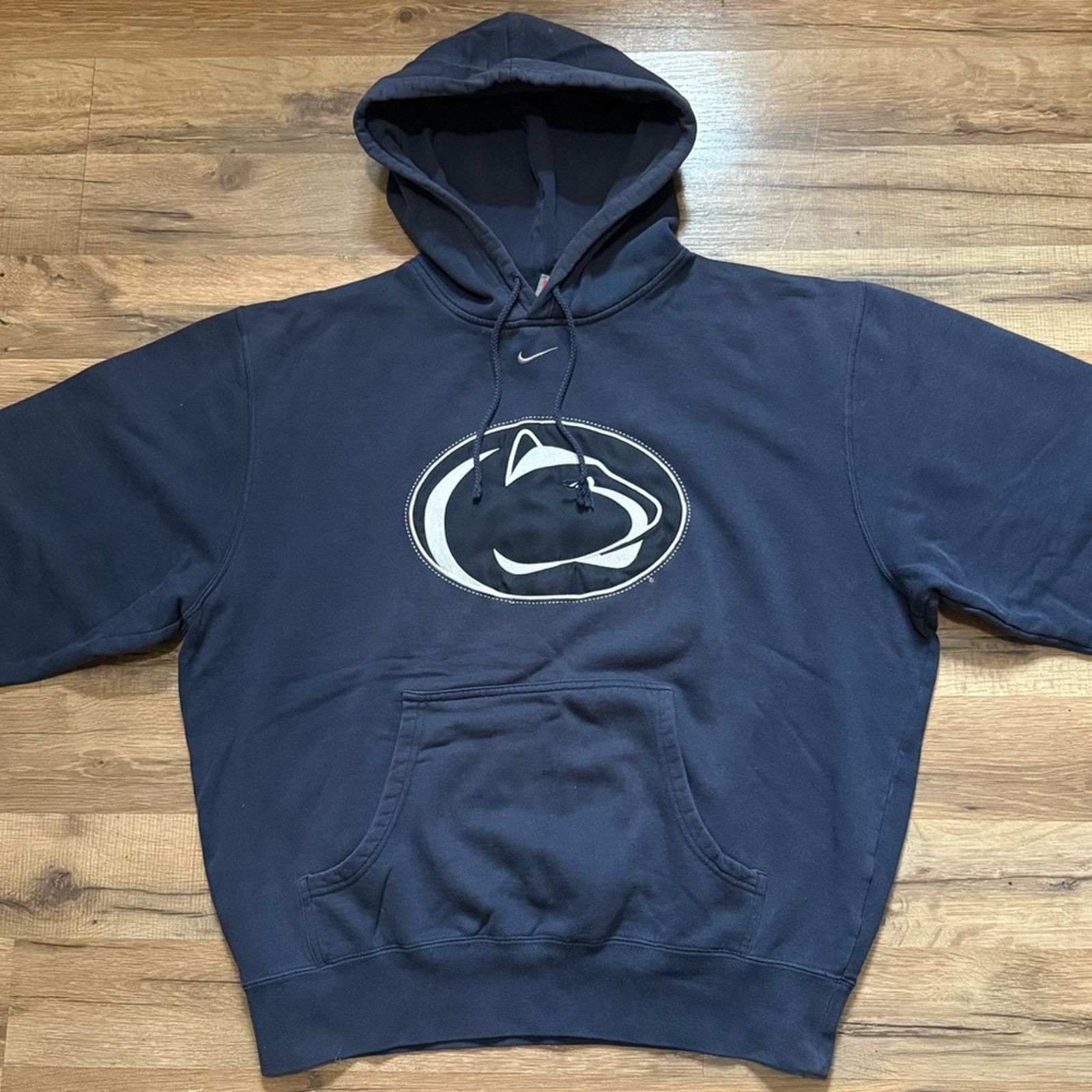 Nike Y2K Nike Team Penn State Center Swoosh Hoodie Sweatshirt Size US M / EU 48-50 / 2 - 2 Thumbnail