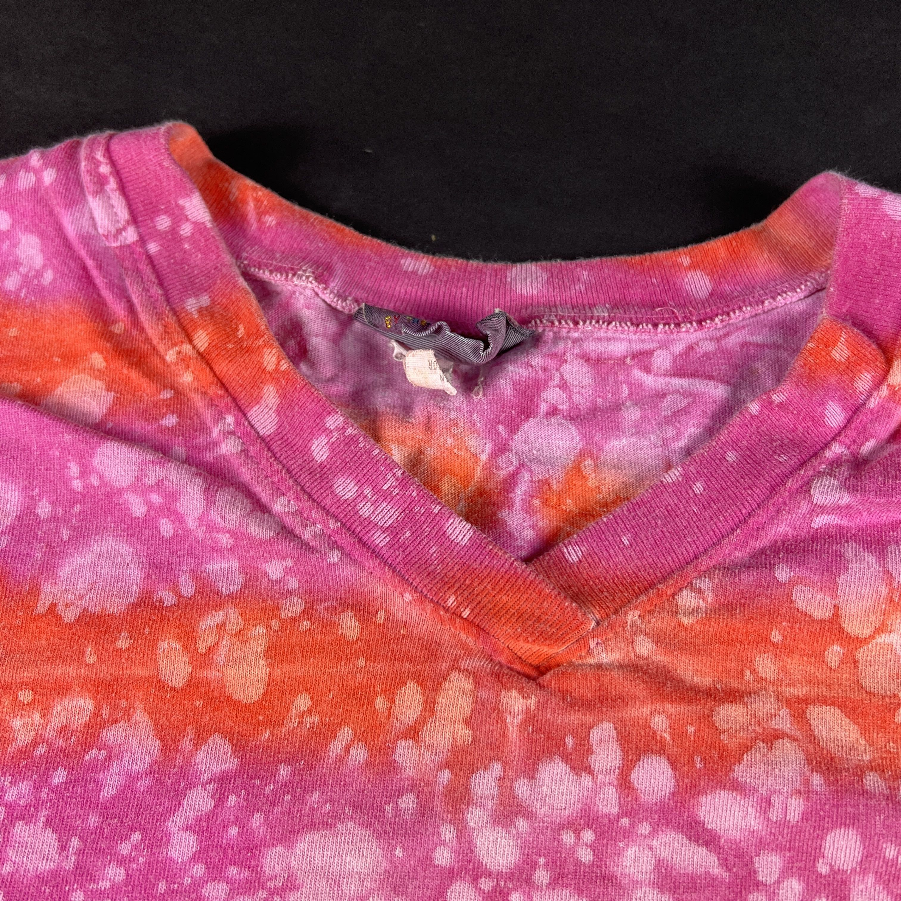 Vintage VTG 90s Too Extreme Pink Orange Faded Striped Single Stitch Size US L / EU 52-54 / 3 - 4 Thumbnail